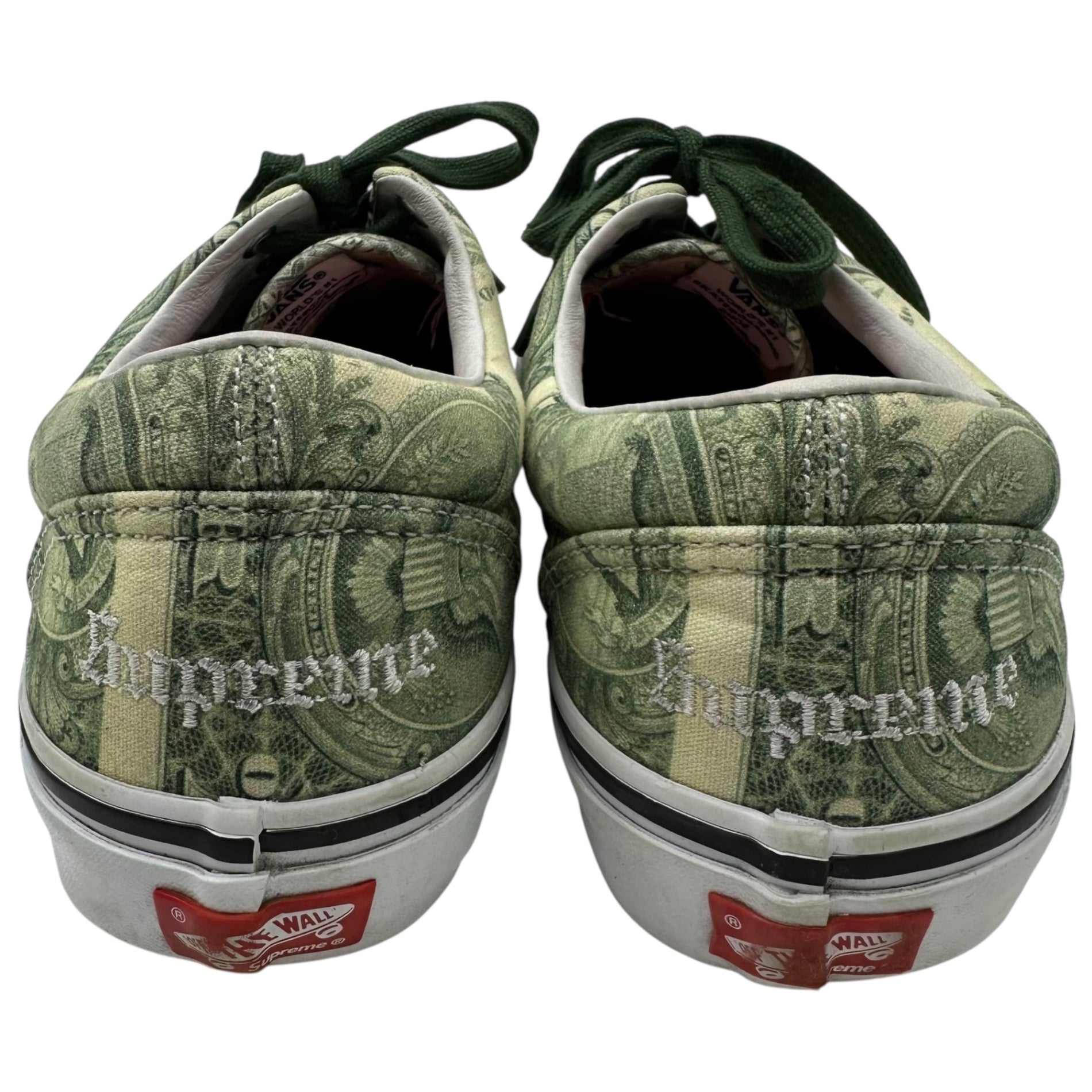SUPREME×VANS(シュプリーム×ヴァンズ) SKATE ERA DOLLAR BILL GREEN エラ ダラー ビル グリーン 721454 27.5cm グリーン バンズ コラボ