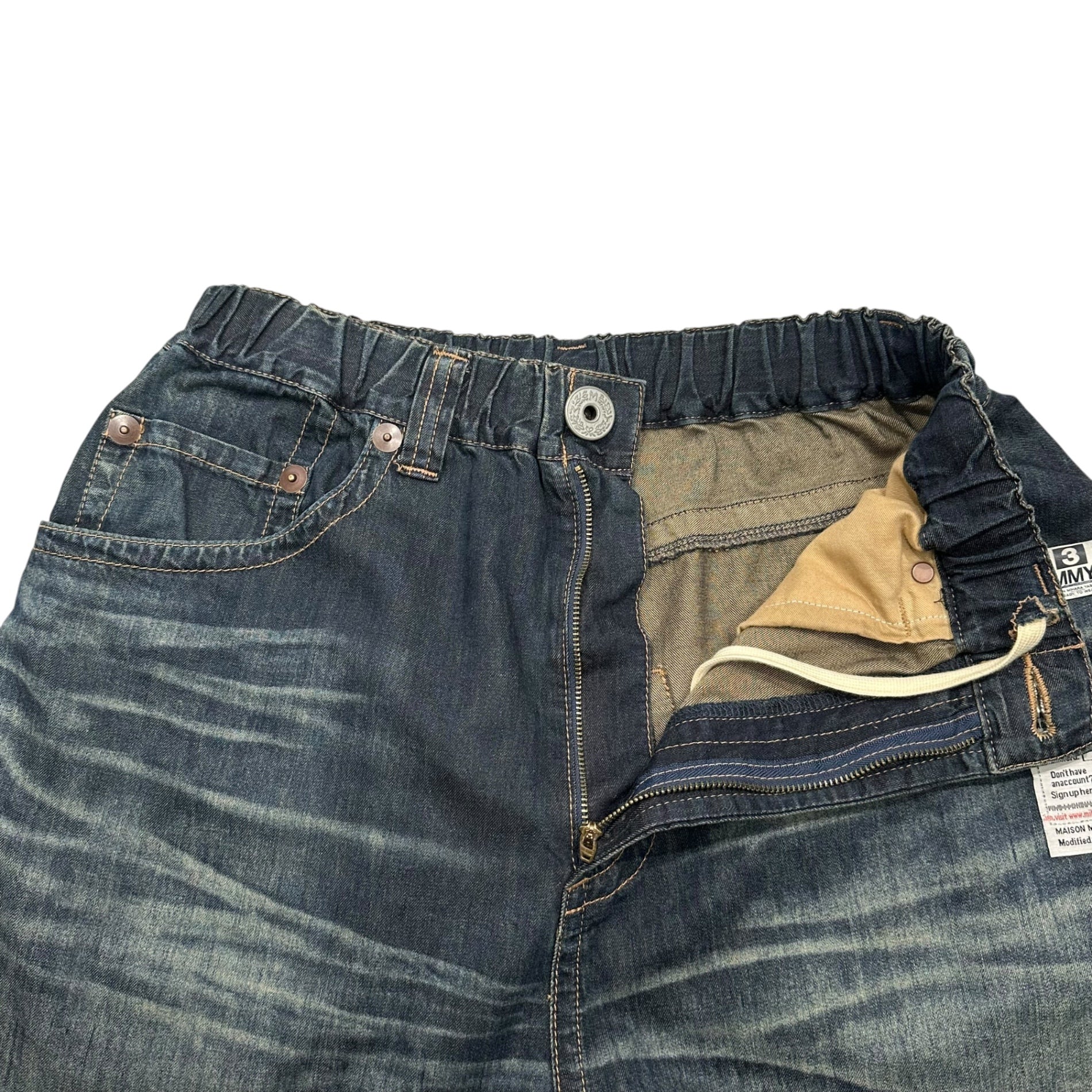 Maison MIHARA YASUHIRO(メゾンミハラヤスヒロ) 24AW LIGHT WIDE JEANS  ライト ワイド ジーンズ デニム J13PT123 44 インディゴ バギー パンツ