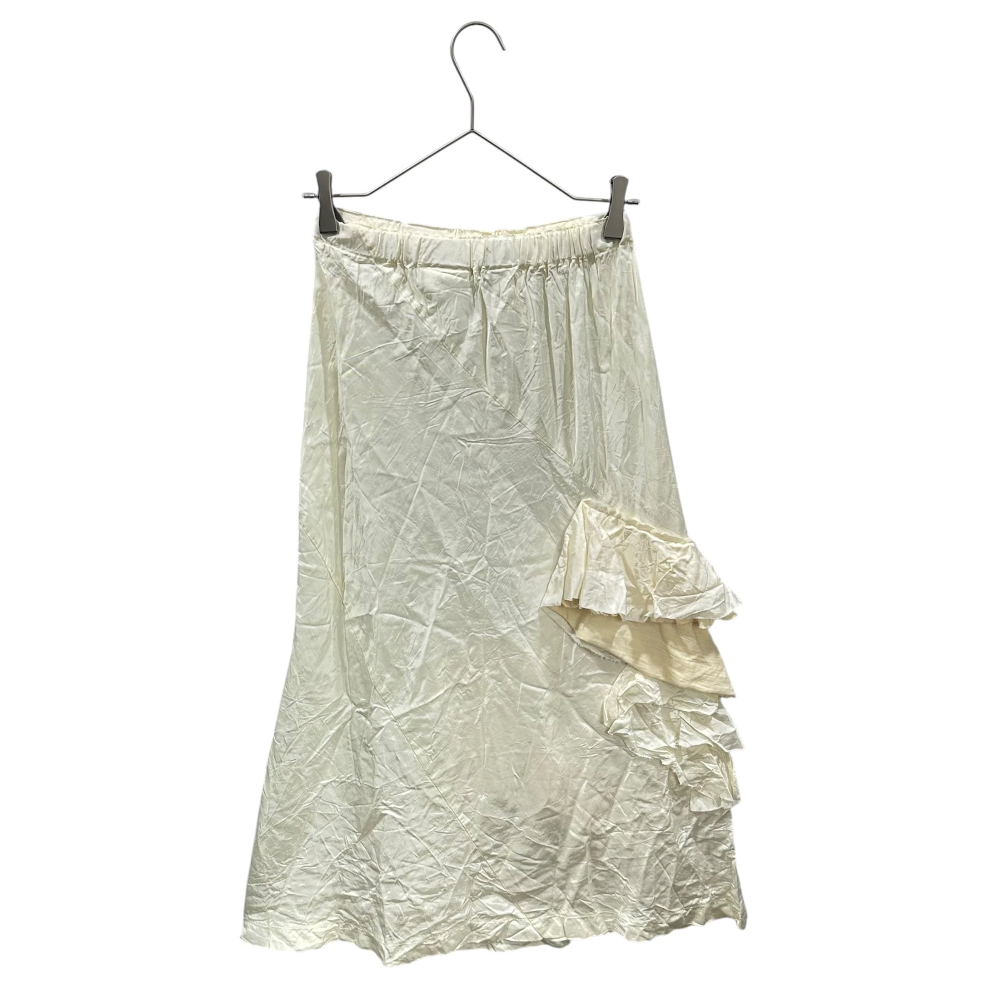 robe de chambre COMME des GARCONS(ローブドシャンブルコムデギャルソン) 2000AW Frilled Acetate Easy Long Skirt フリル アセテート イージー ロング スカート RS-040080 FREE アイボリー AD2000 00s アーカイブ