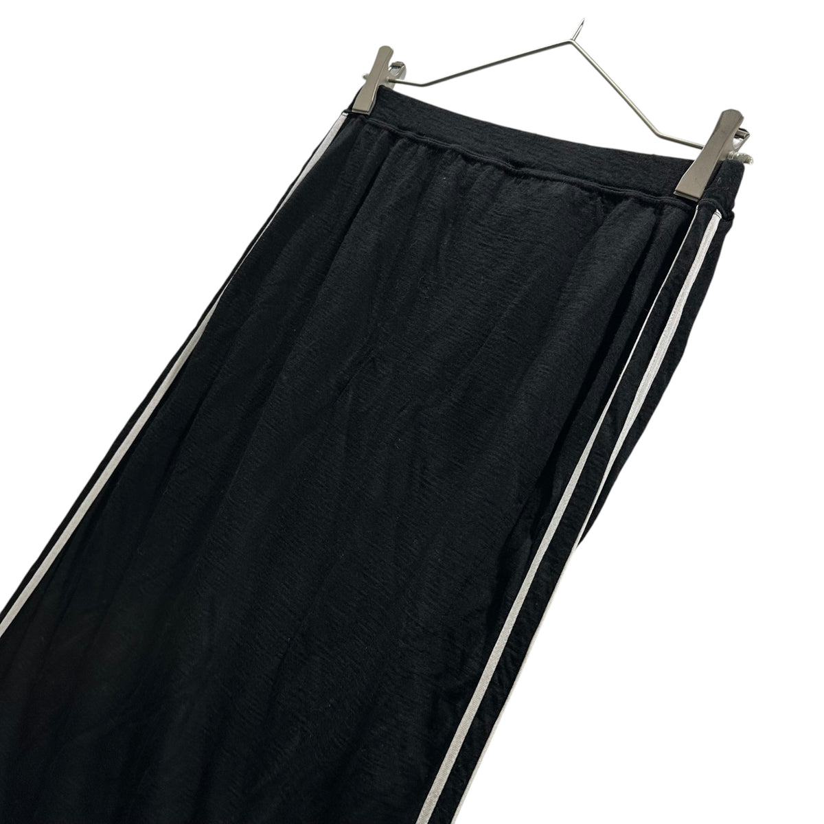 tricot COMME des GARCONS(トリココムデギャルソン) 1995AW Garment-Dyed Side-Line Wool Skirt 製品染め サイド ライン ウール スカート TT-100040 FREE ブラック×ホワイト AD1995 90s アーカイブ