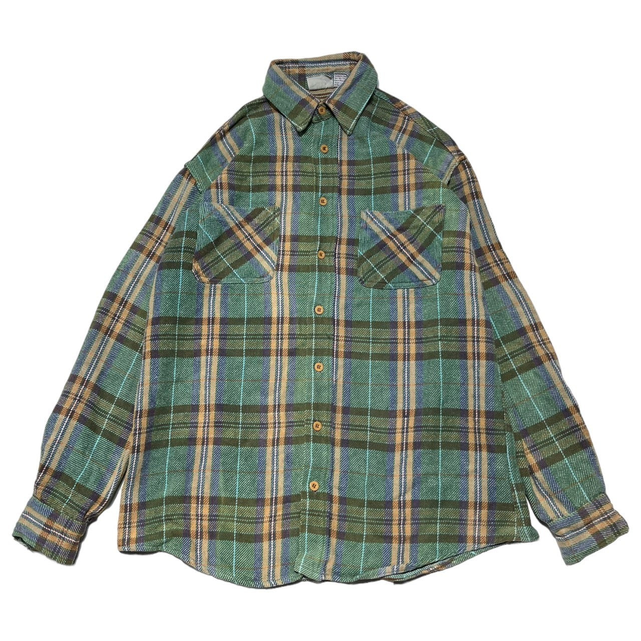 BIGMAC(ビッグマック) 80's heavy cotton check shirt  ヘヴィーコットンチェックシャツ 80年代 L グリーン