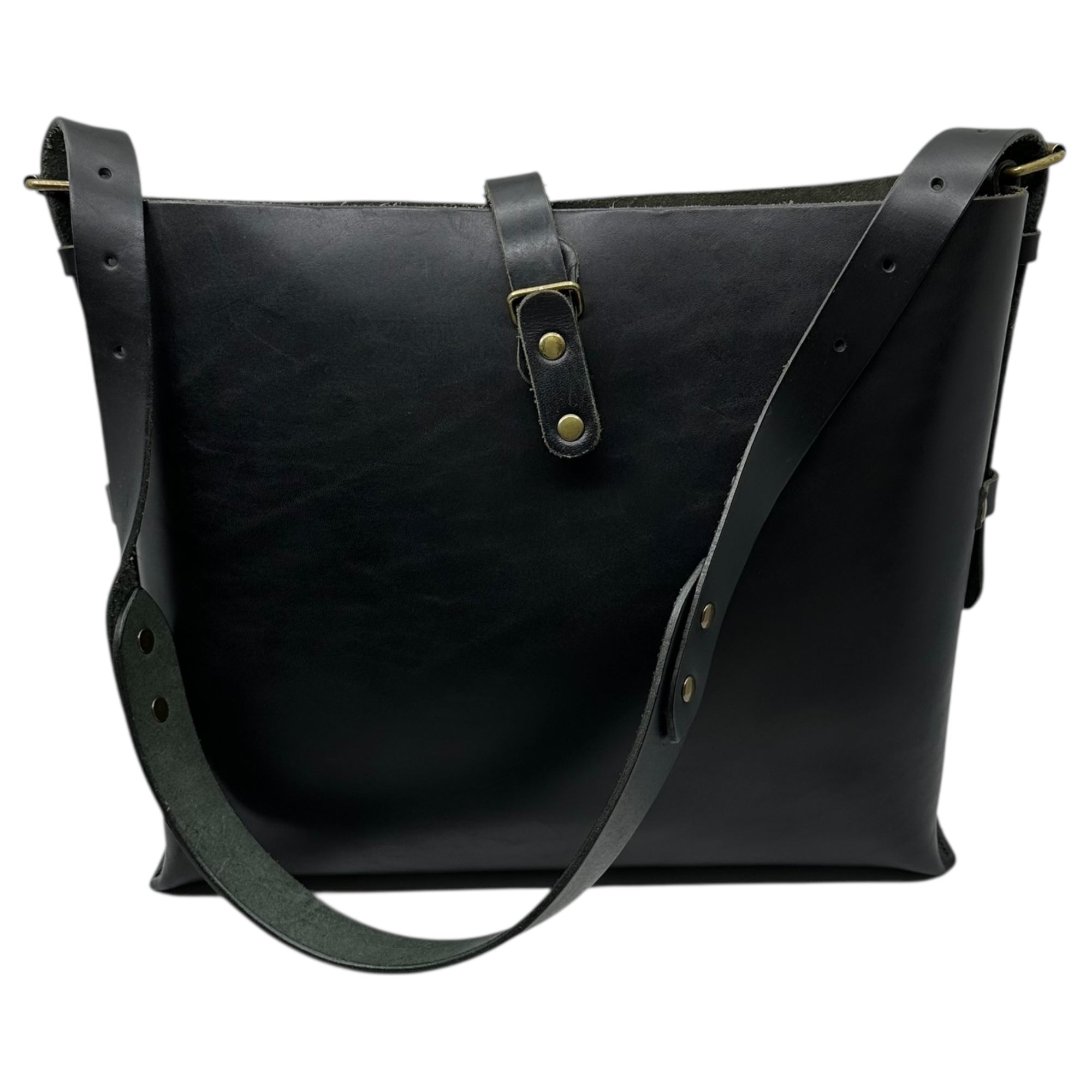 TIDEWAY(タイドウェイ) Big type leather shoulder bag ビッグタイプ レザー ショルダー バッグ ブラック