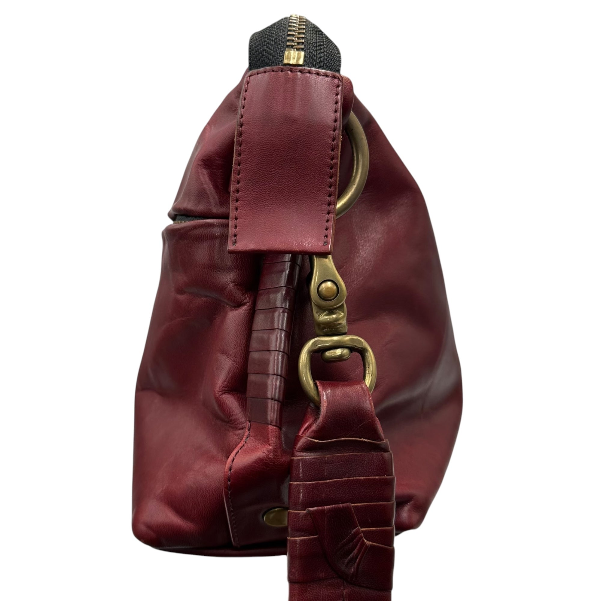 cornelian taurus(コーネリアンタウラス) 2Way Panel Leather Shoulder Bag - Cowhide パネル レザー ショルダー バッグ ハウハイド ボルドー by daisuke iwanaga