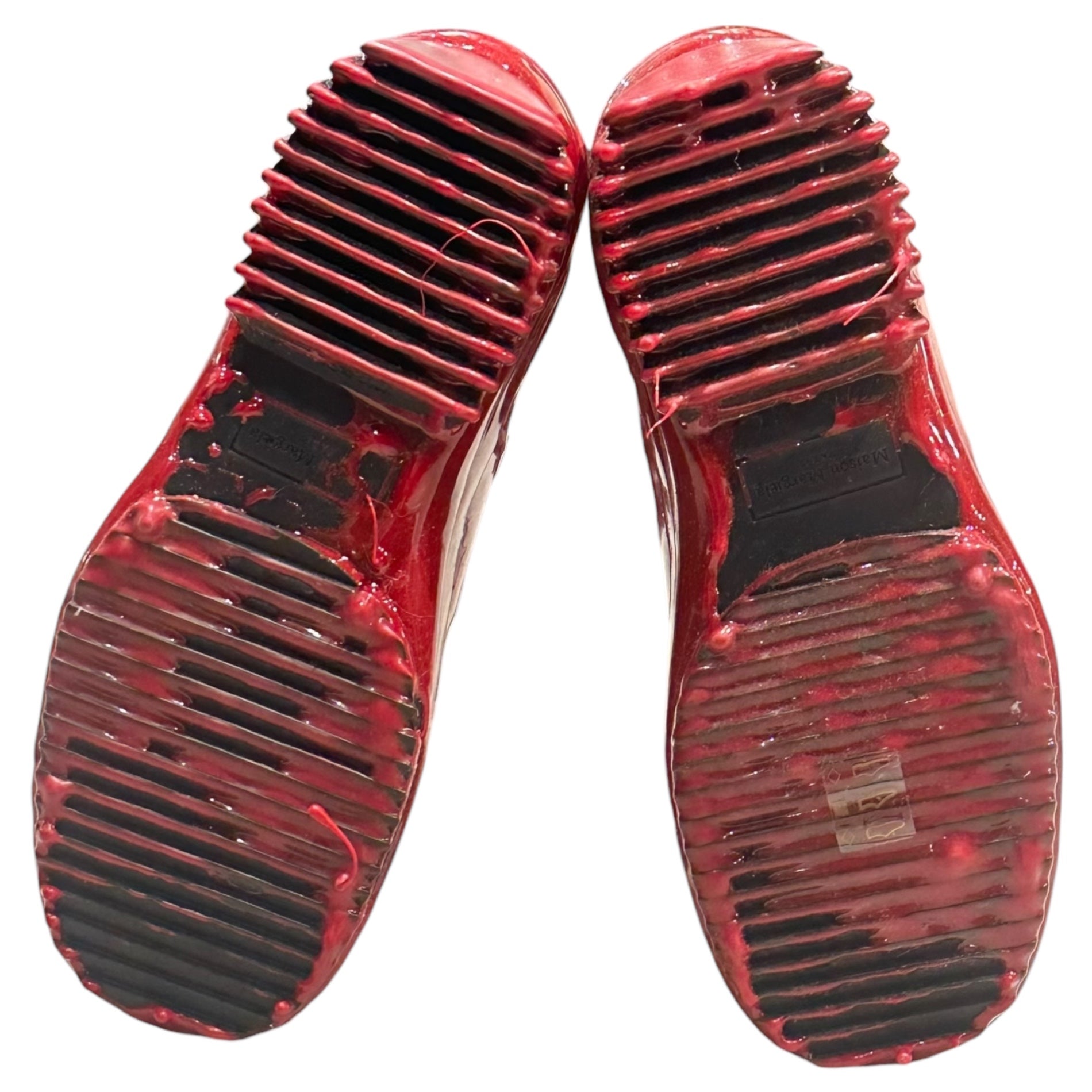 MAISON MARGIELA(メゾンマルジェラ) 22SS Rubber Thigh-High ペンキ加工 ラバー ニーハイ ロング ブーツ S97WW0058 39(24.5cm程度) レッド レイン