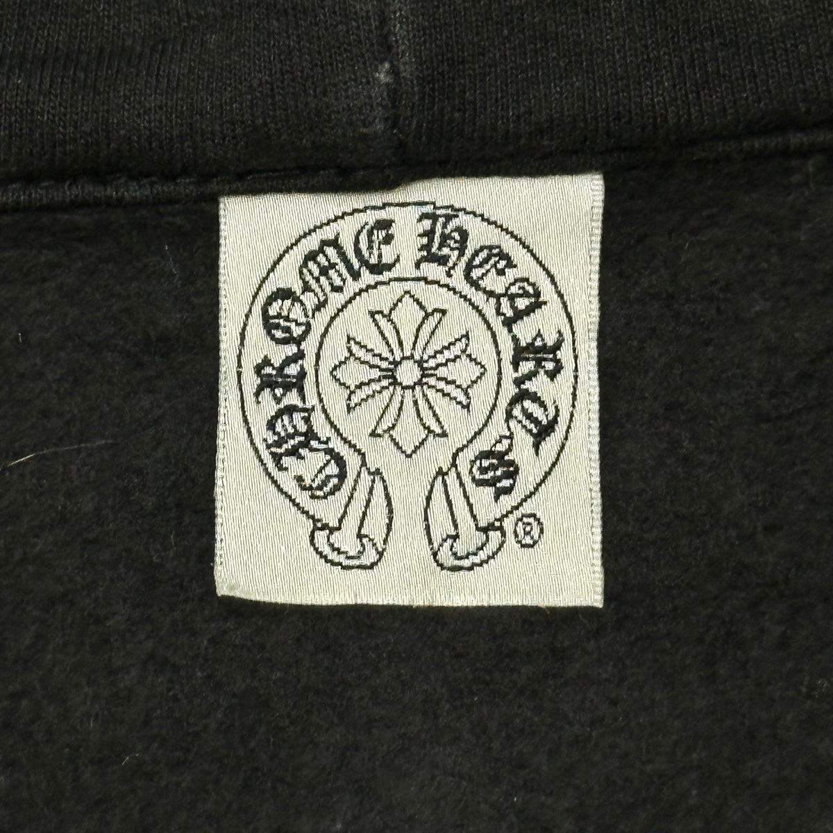 CHROME HEARTS(クロムハーツ) 1990's Dagger-Charm Zip-Front Back-Print Zip Hoodie ダガー チャーム ジップ フロント バック プリント ジップ パーカー XS ブラック×ホワイト 90s アーカイブ 稀少