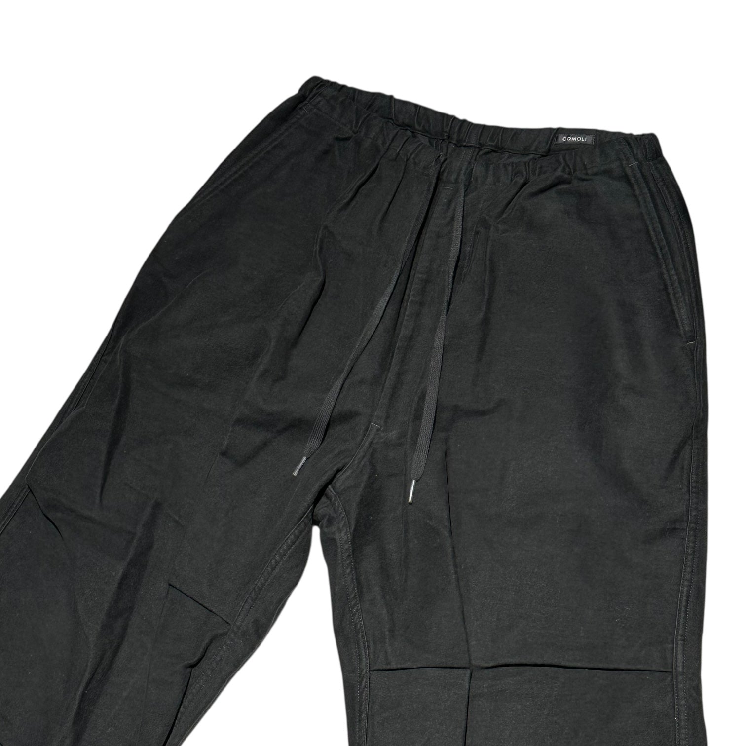 COMOLI(コモリ) 24AW Moleskin Knee-Tuck Pants モールスキン ニータック パンツ A03-03037 1(S) ブラック 稀少サイズ
