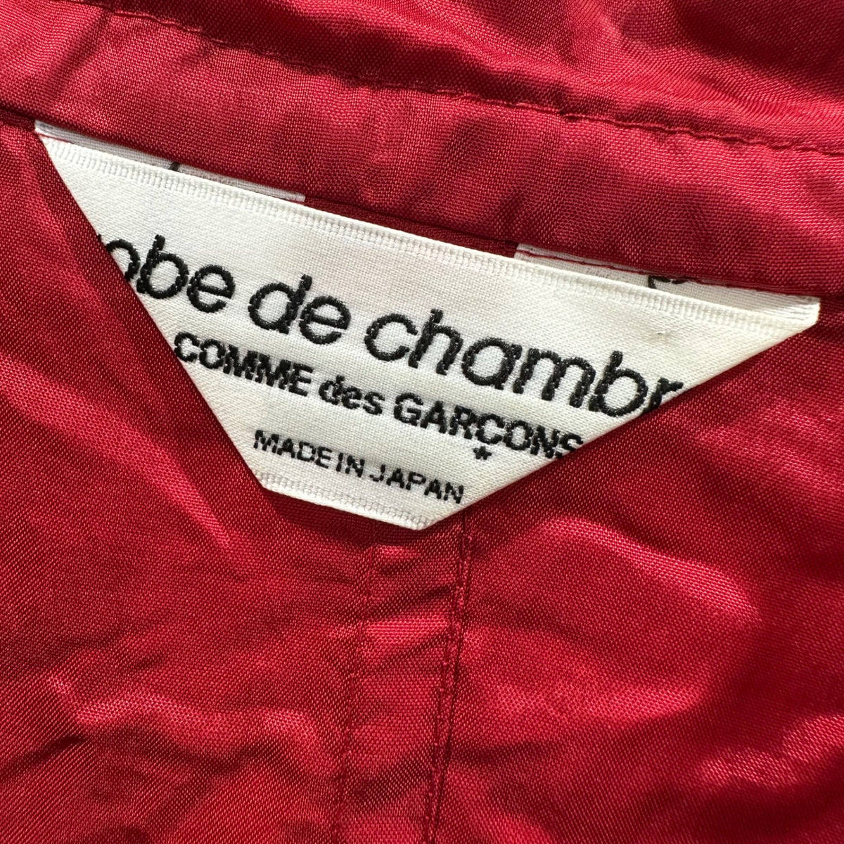robe de chambre COMME des GARCONS(ローブドシャンブルコムデギャルソン) 2001AW Vinyl-Line Cupro Jacket ビニール ライン キュプラ ジャケット RC-J028 FREE レッド AD2001 00s アーカイブ