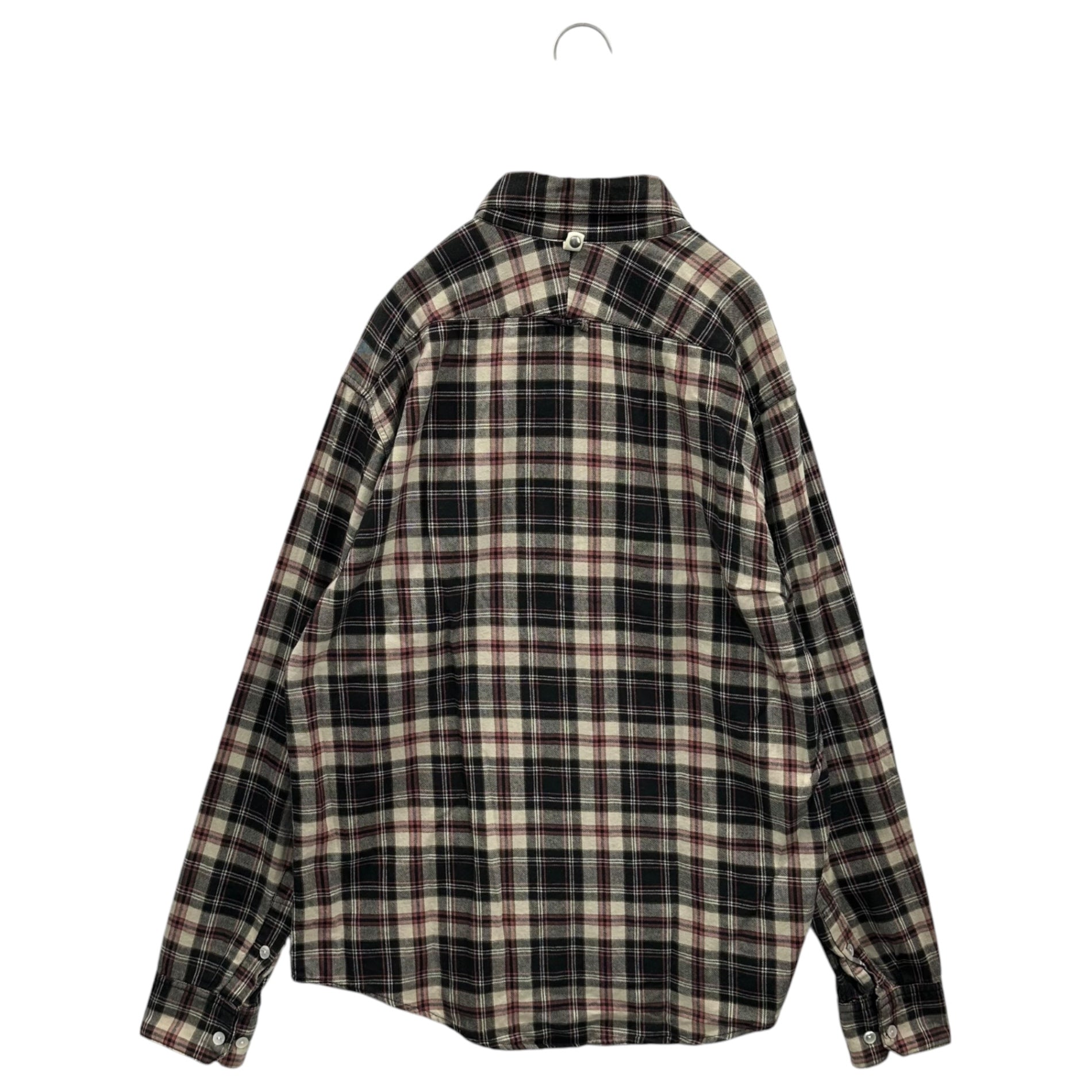 VISVIM(ビズビム/ヴィズヴィム) WELD SHIRT サークル ポケット チェック シャツ M ブラック×ホワイト