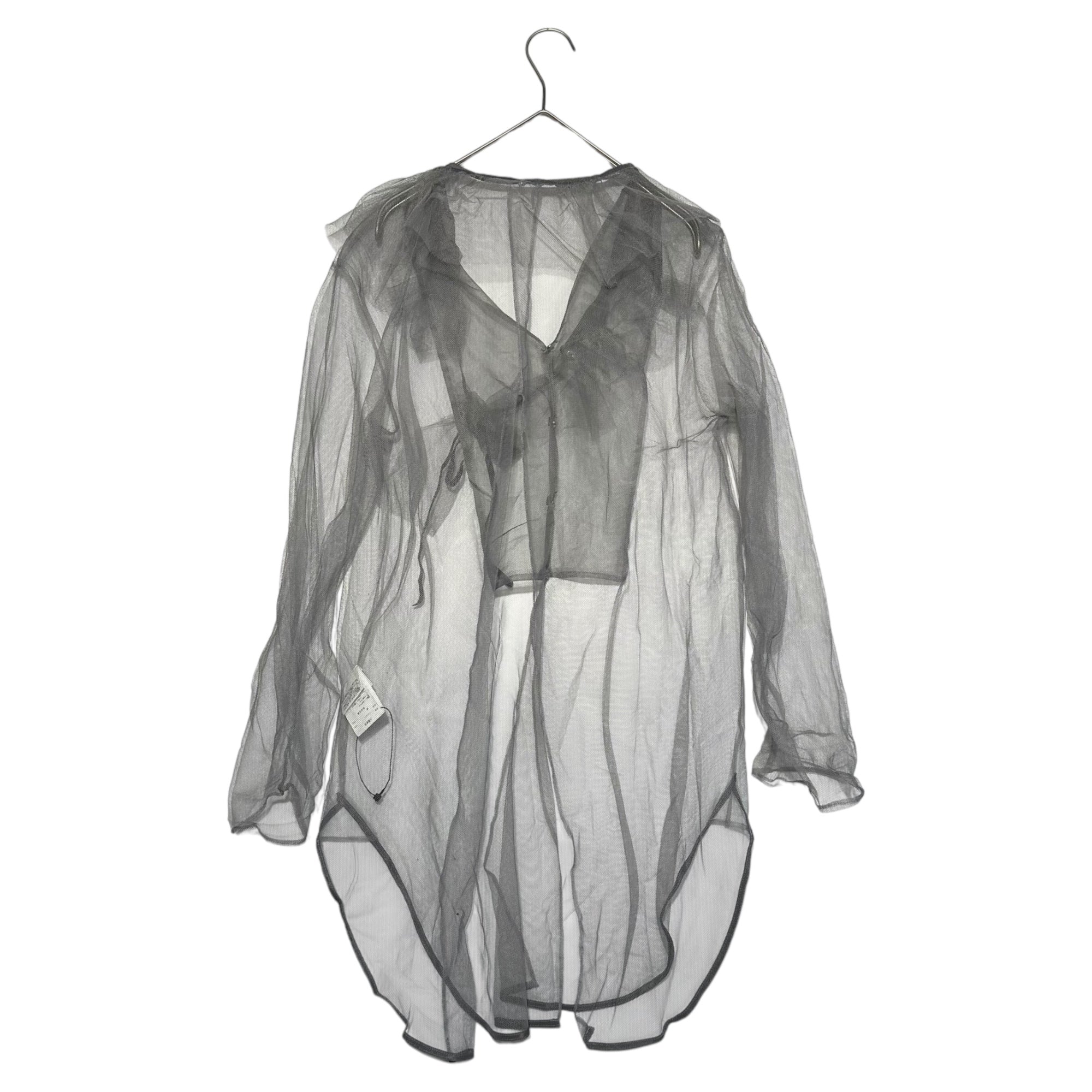 IRENE(アイレネ) 23SS Long sleeve blouse ロングスリーブ ブラウス シアー シースルー 長袖 23S82002 36(S) グレー