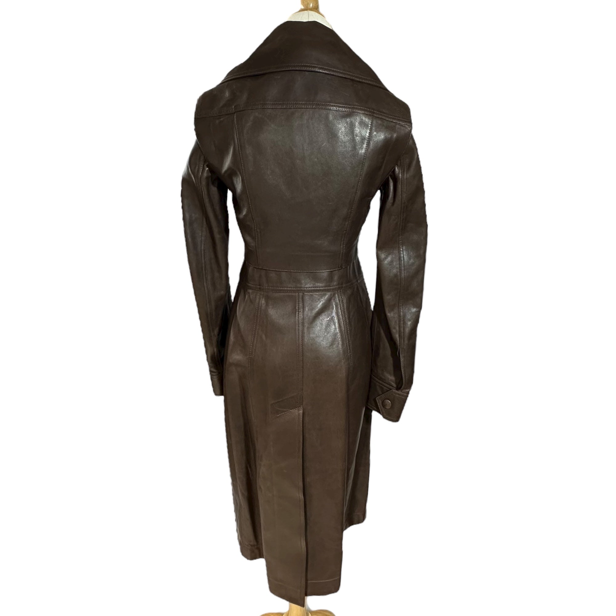 BURBERRY(バーバリー) Detachable Cropped Vest Lambskin Coat デタッチャブル クロップドベスト ラムスキン コート レザー 8013693/69E 4 ブラウン
