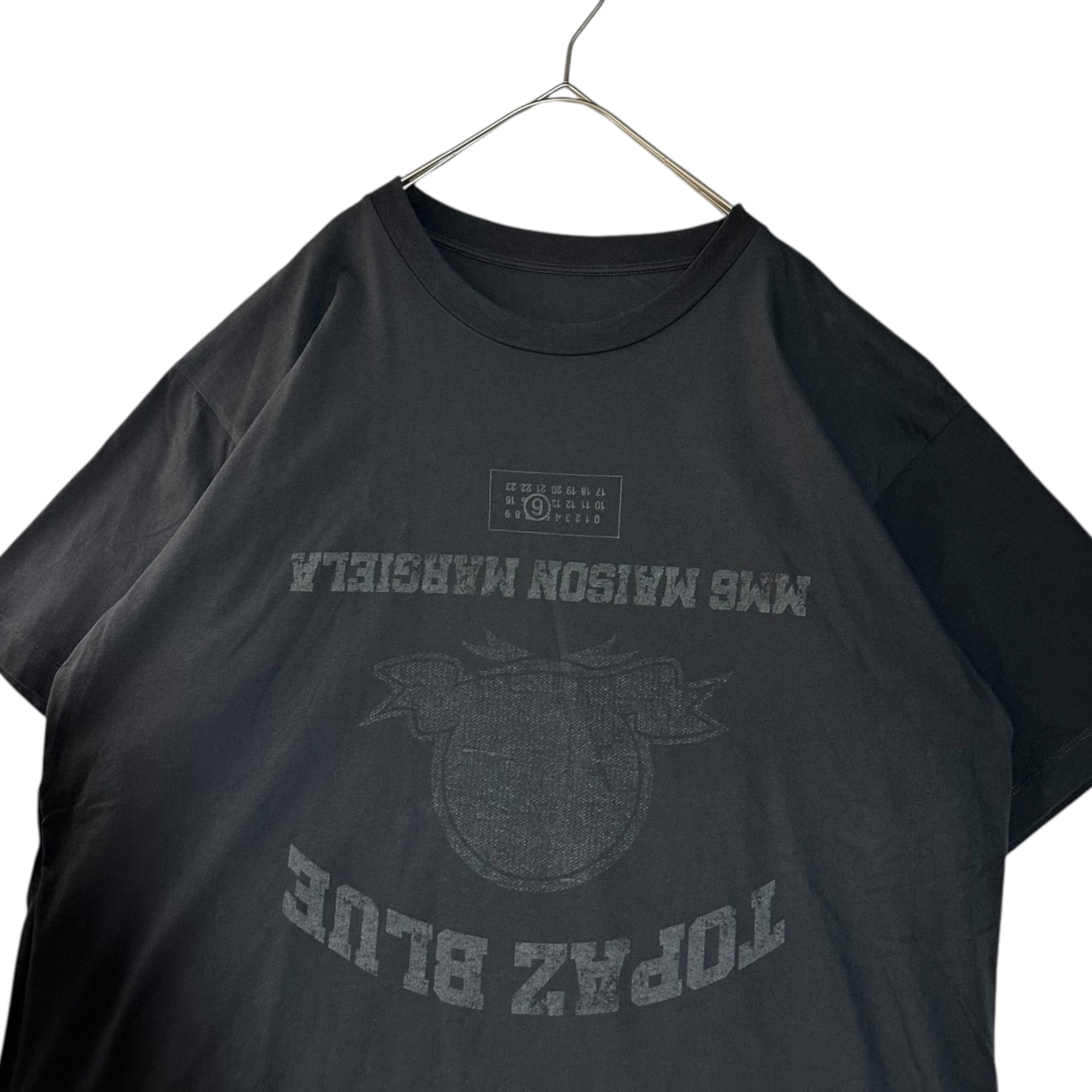 MM6 Maison Margiela(エムエムシックス) 25SS TOPAZ BLUE T-SHIRTS トパーズブルー Tシャツ SH0GC0041 XL ブラック オーバーサイズ ユニセックス