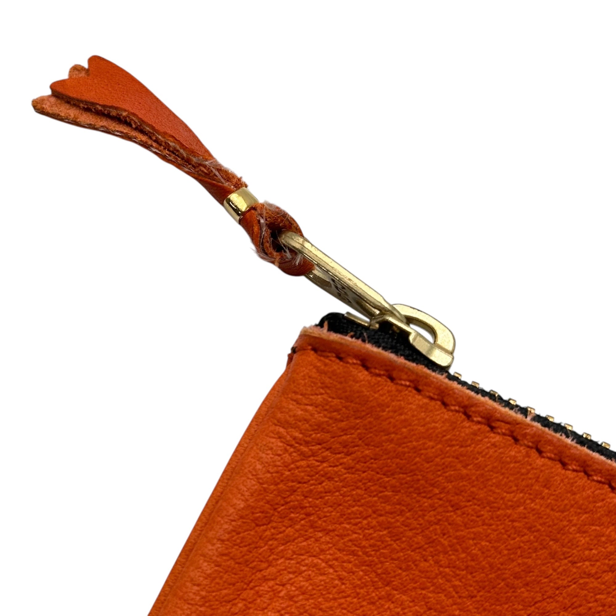 COMME des GARCONS(コムデギャルソン) WASHED WALLET ZIP POUCH ウォッシュド ウォレット ジップ ポーチ SA8100WW FREE オレンジ