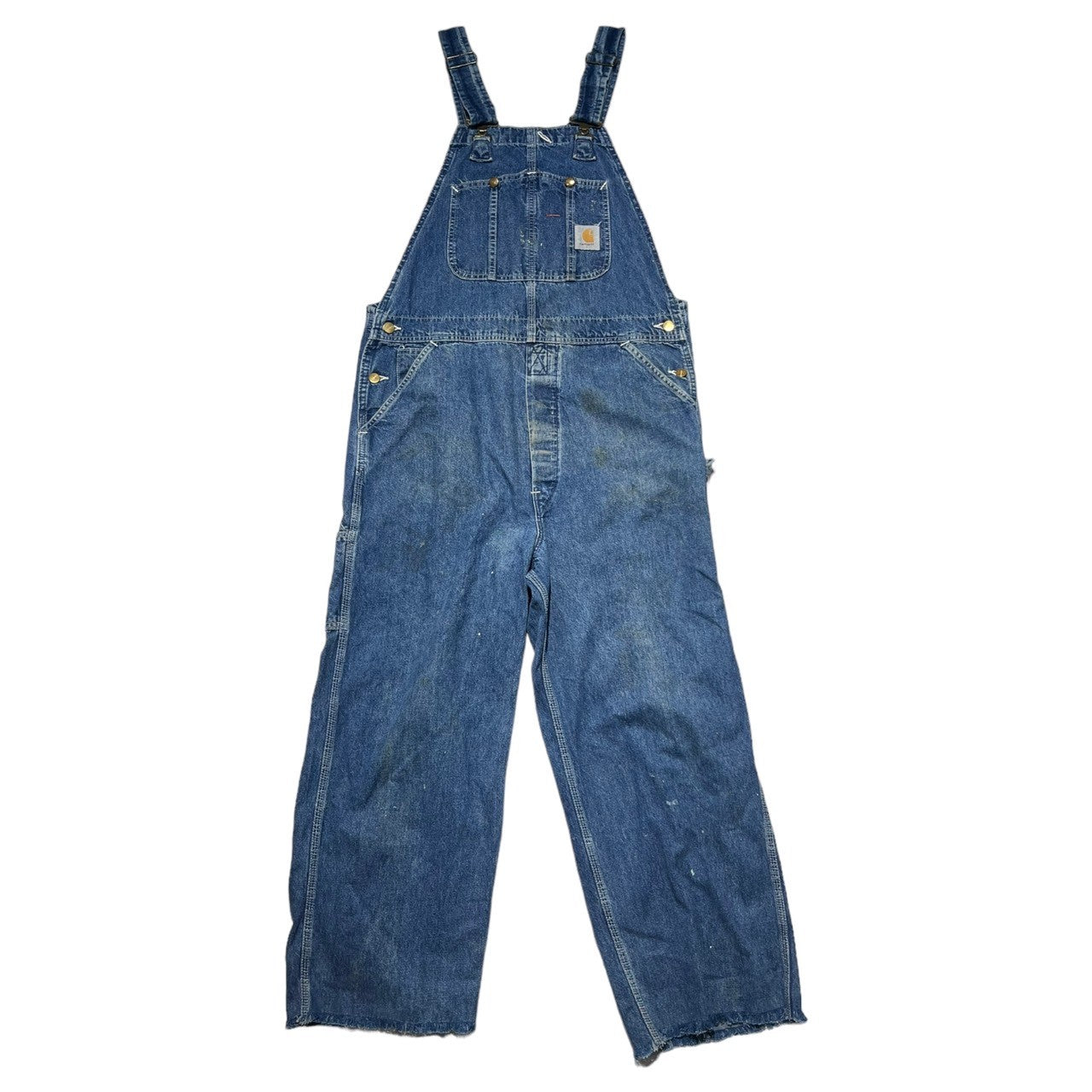 carhartt(カーハート) Denim overalls デニム オーバーオール 表記無し(XL程度) インディゴ ツナギ