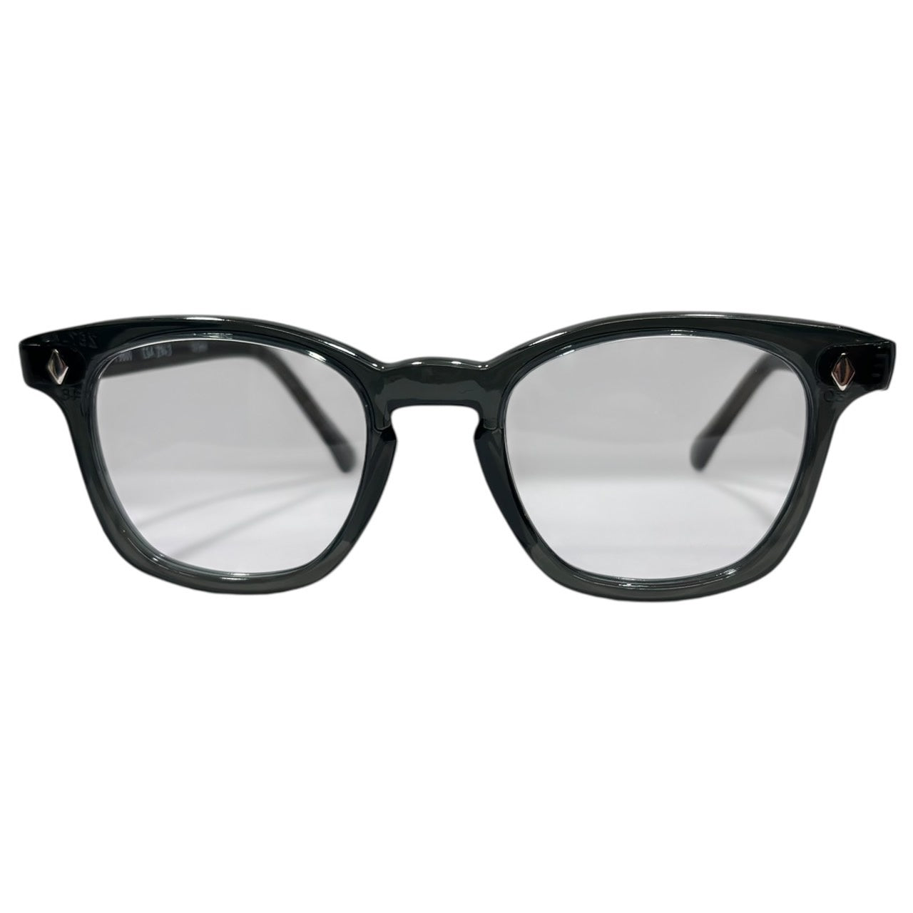 PENTAX(ペンタックス) Boston clear frame sunglasses ボストン型 クリア フレーム サングラス F9800 48□20 145mm カーキグレー 薄いグレーレンズ Safety Rx Eyewear by HOYA