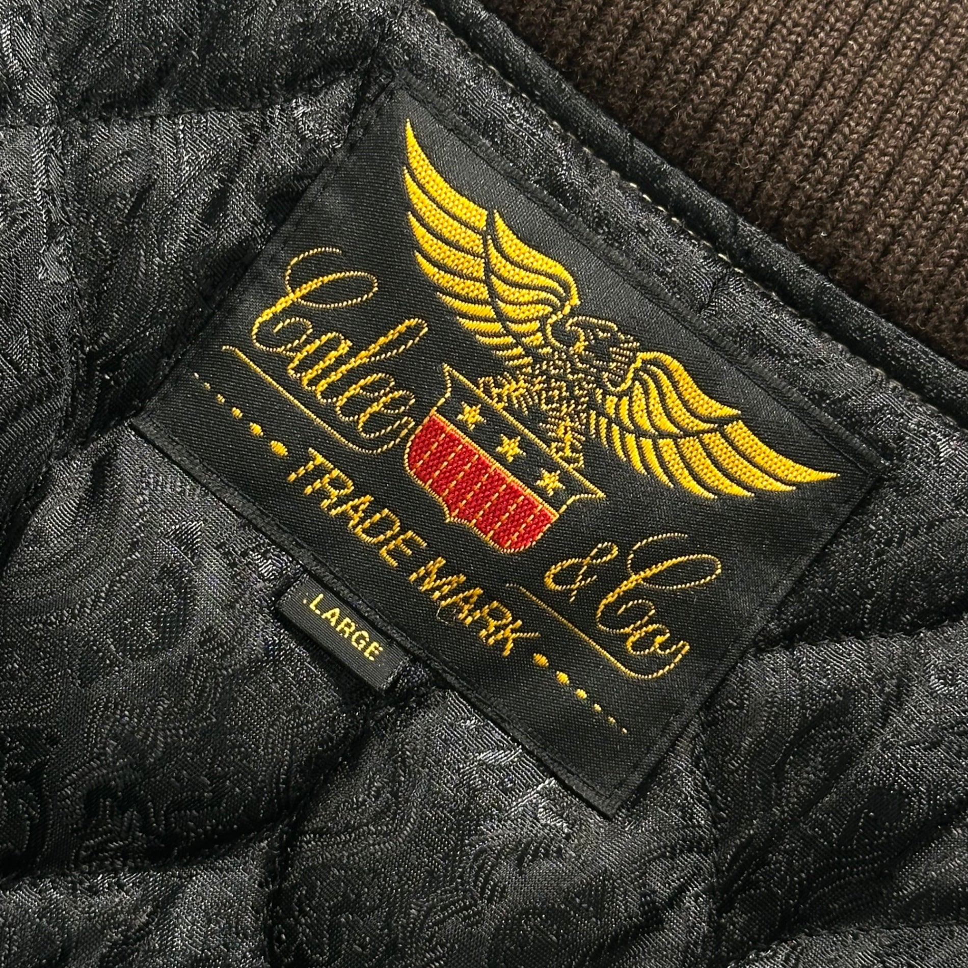 CALEE(キャリー) Chest Patch Pharaoh Jacket 胸 ワッペン ファラオ ジャケット L ベージュ×ブラウン