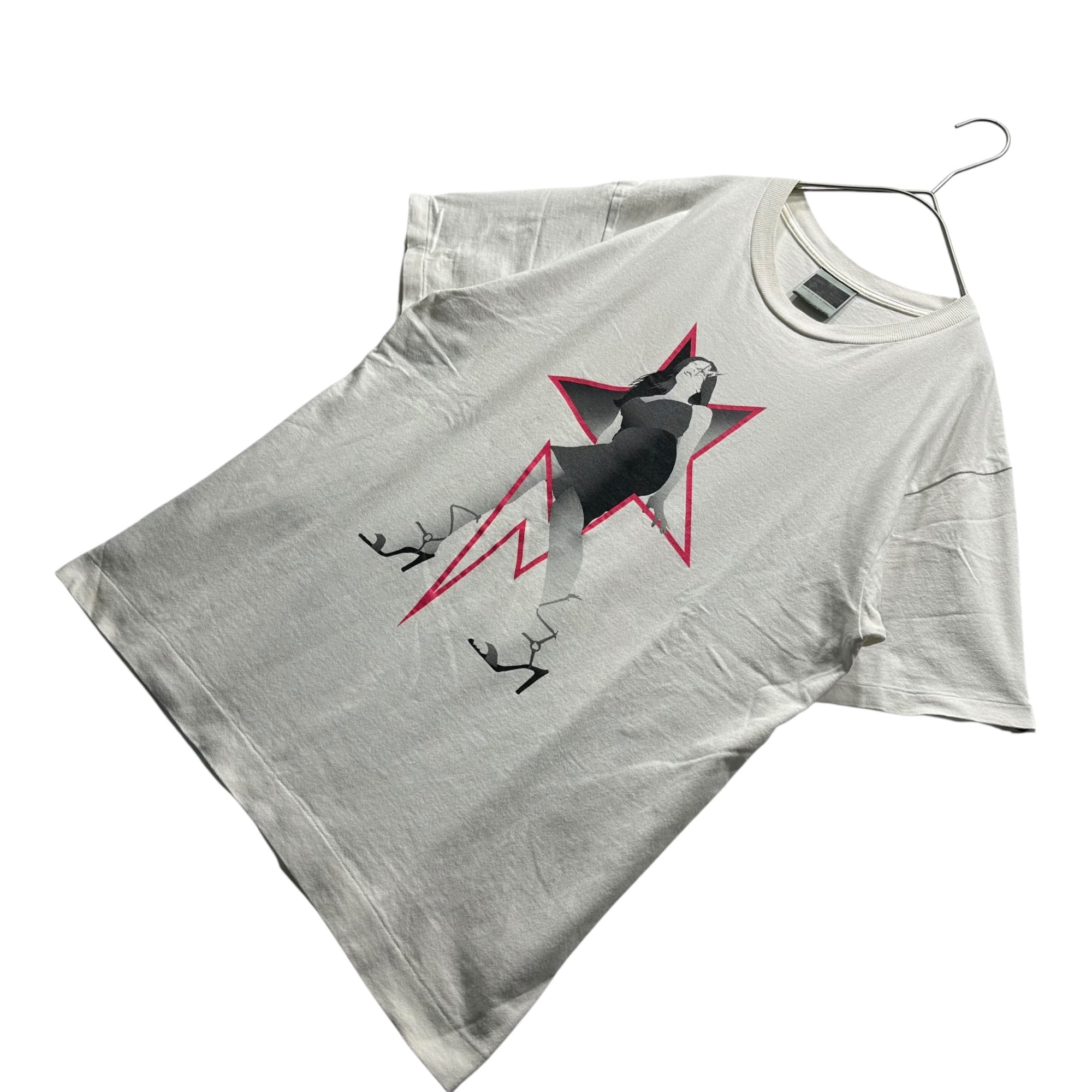 A BATHING APE(アベイシングエイプ) 90~00's STAR GIRL T-SHIRT スター ガール Tシャツ 90~00年代 M ホワイト×ブラック×ピンク