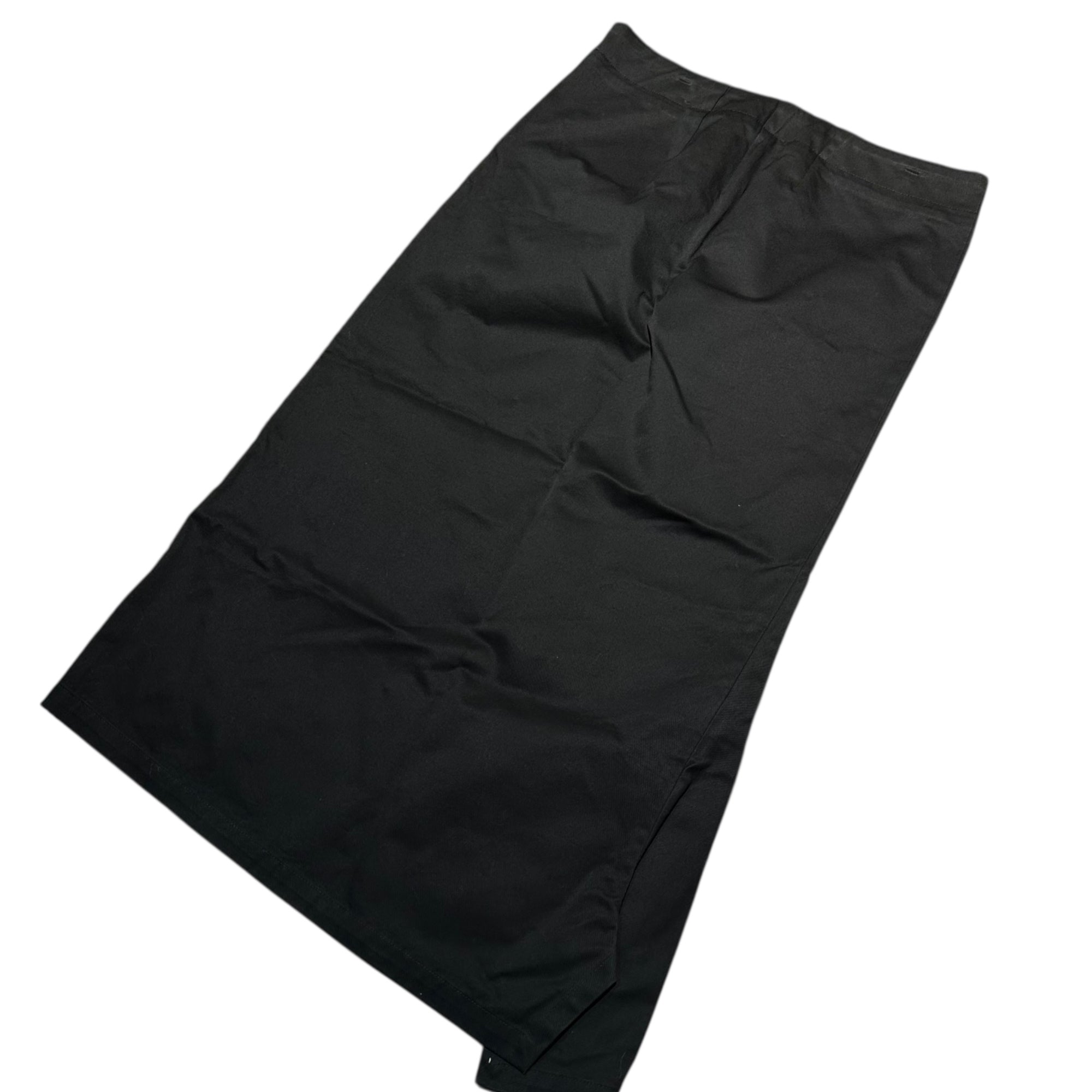 YOHJI YAMAMOTO(ヨウジヤマモト) Cotton Twill Long Tight Skirt コットン ツイル ロング タイトスカート FZ-S30-015 2(M程度) ブラック