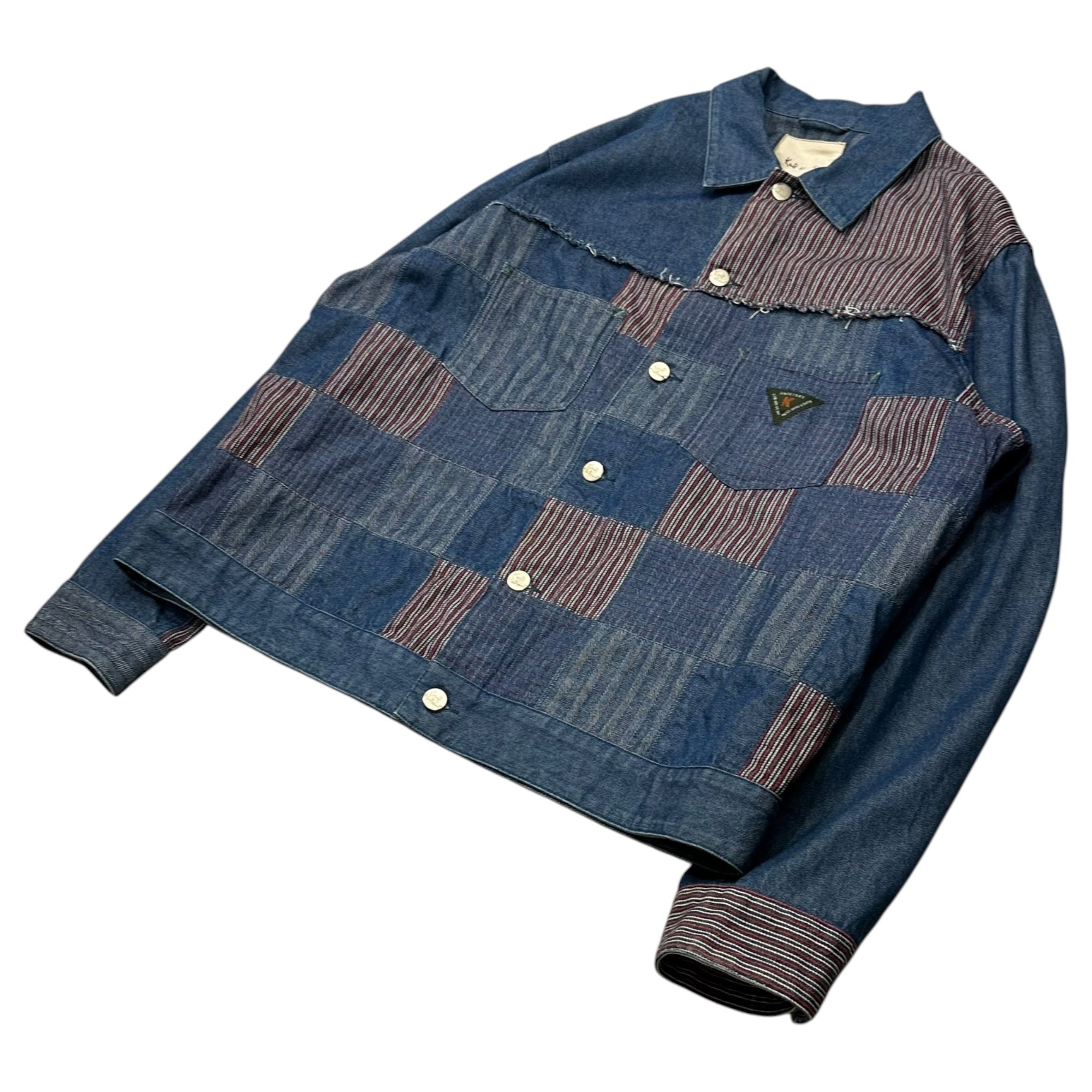Karl Helmut(カールヘルム) Patchwork Denim Jacket パッチワーク デニム ジャケット P031IFJM03 B FREE インディゴ×レッド PINK HOUSE