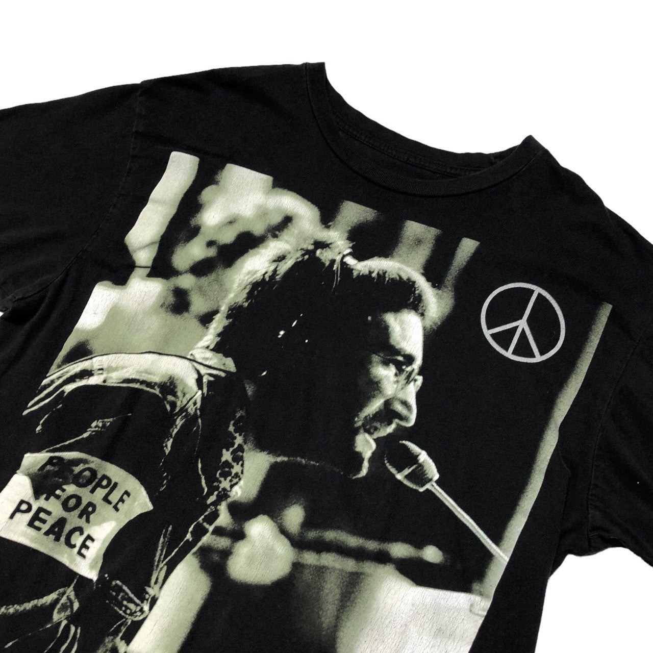 Hanes(ヘインズ) 2011's "john Lennon" band T-shirt ヴィンテージ バンド Tシャツ M ブラック ©2011 apple corps ltd公式 ジョンレノン オノヨーコ ビートルズ(The Beatles)