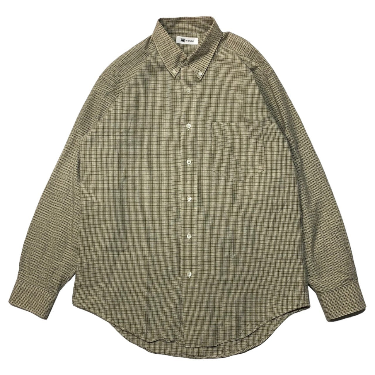 issey miyake im product(イッセイミヤケ アイムプロダクト) 90's Detailed check button down shirt チェック ボタンダウン シャツ 90年代 IMMD-TA4324 SIZE表記無し ベージュ