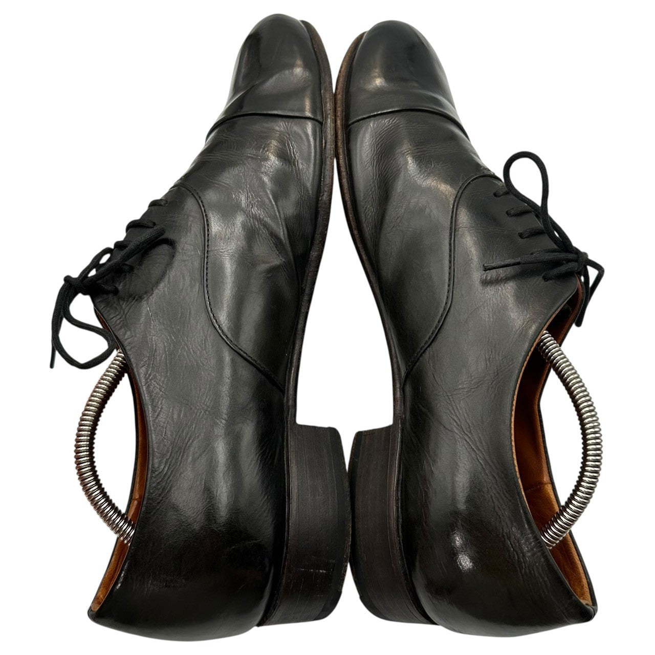 凸&凹(デコアンドボコ) Cap-toe leather shoes  キャップトゥ レザー シューズ 26cm ブラック 革靴 ストレート