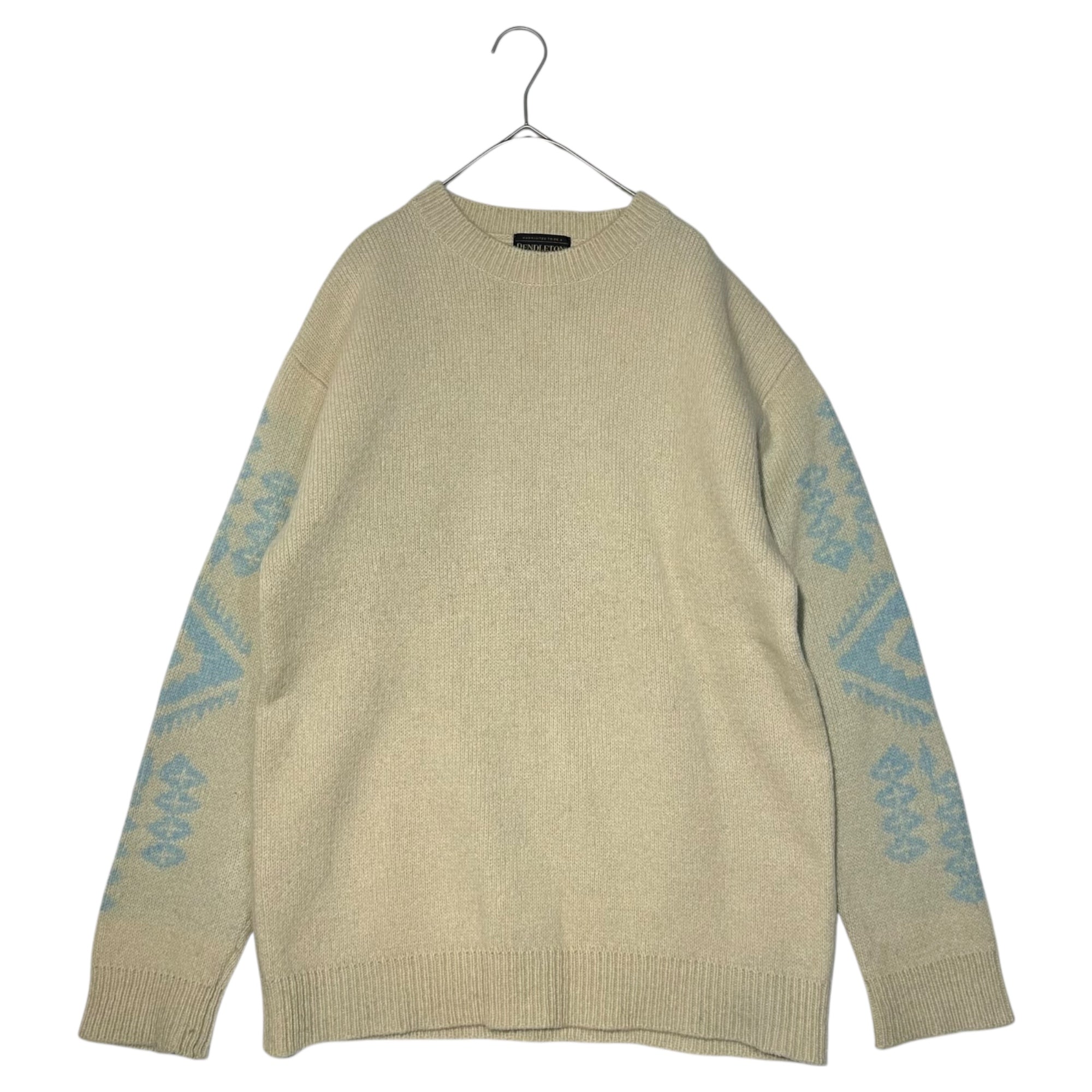 PENDLETON(ペンドルトン) Back Chimayo Pattern L/S Wool Knit Sweater バック チマヨ柄 長袖 ウール ニット セーター 0575-2212 L アイボリー