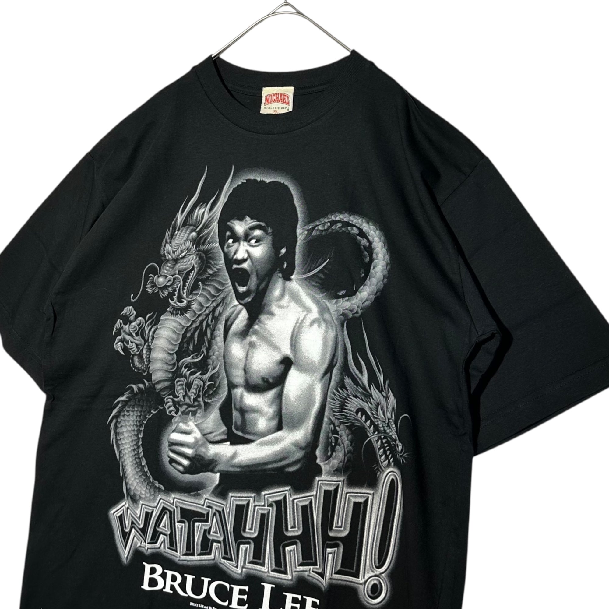 MICHAEL(ミカエル) 00's "BRUCE LEE" MOVIE TEE ブルース・リー プリント Tシャツ XL ブラック 映画