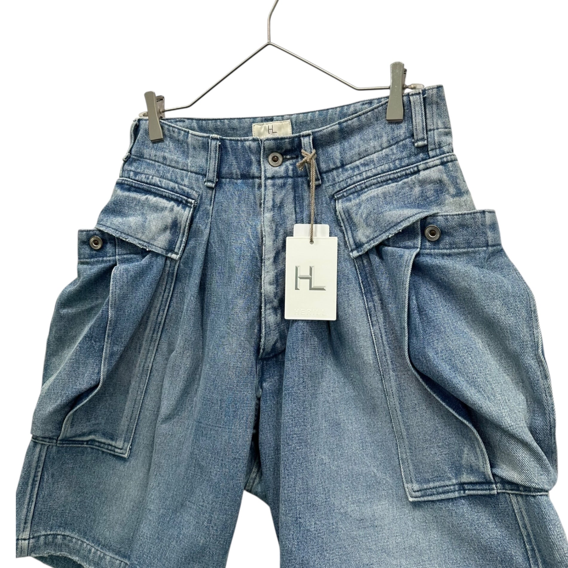 HERILL(ヘリル) HL Denim Cargoshorts デニム カーゴ ショーツ 22-030-HL-8110-1 1 ライトインディゴ ハーフ ショート パンツ