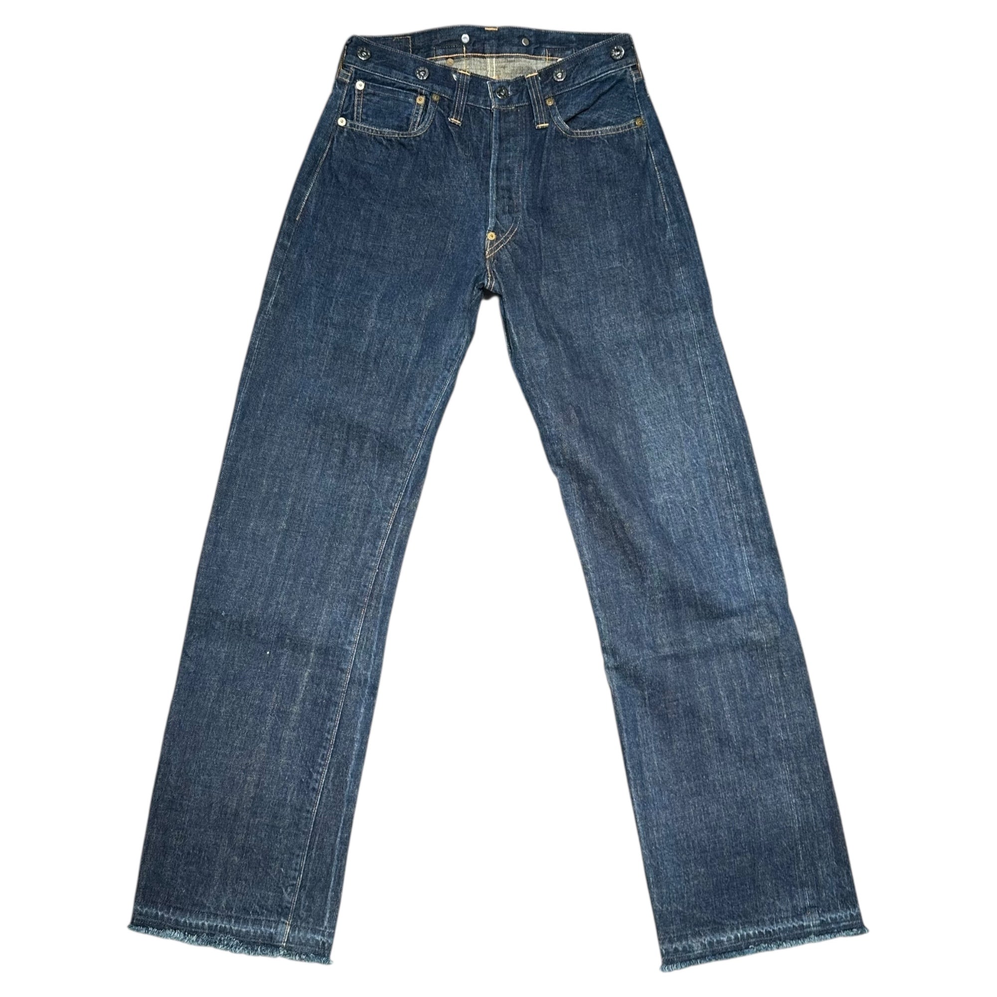 Levi's(リーバイス) 90's 1920 TYPE Lot 201 USA made Valencia Factory Denim Pants バレンシア工場 1920年復刻モデル デニム パンツ 201-0020 W30 L36 インディゴ ボタン裏刻印555 1999年製 90年代 ヴィンテージ