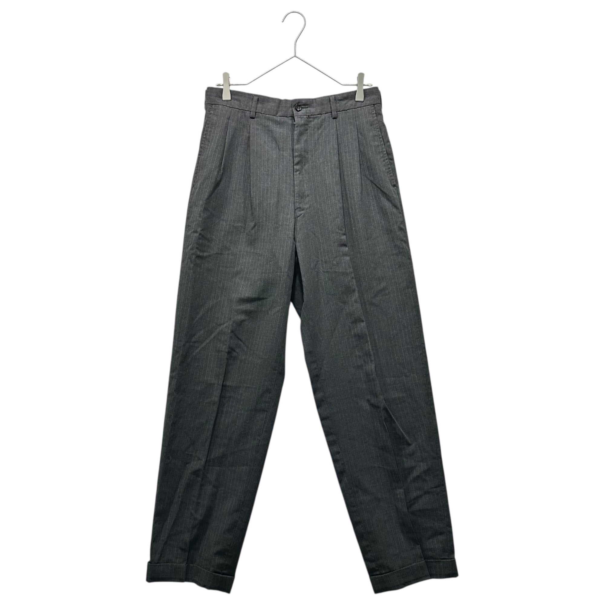 COMME des GARCONS HOMME DEUX(コムデギャルソンオムドゥ) 96SS Vintage Wide Stripe Slacks ヴィンテージ ワイド ストライプ スラックス DP-61014L L グレー AD1996