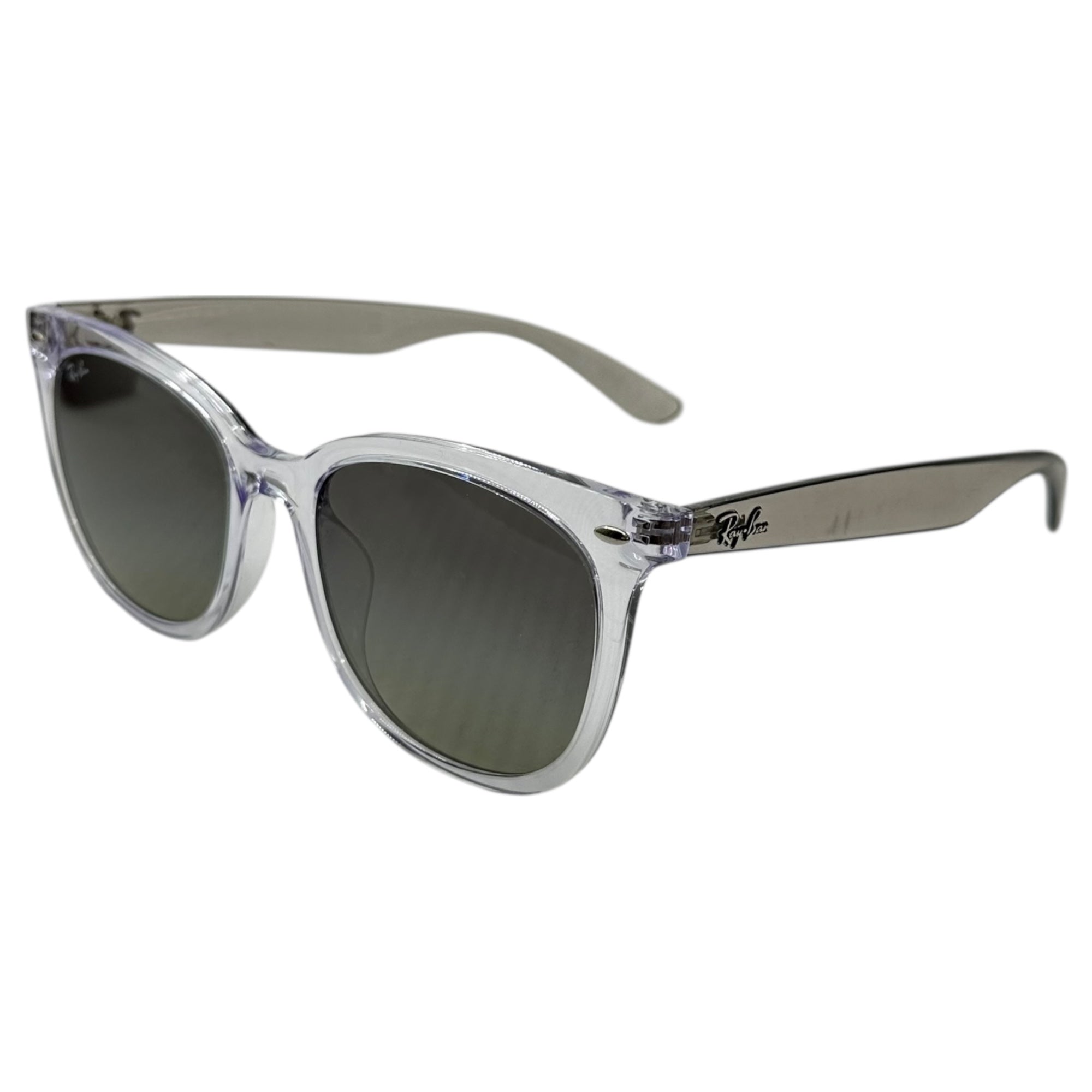 美品　Ray Ban クリアフレーム　B&L刻印あり サングラス Ray-Ban レイバン サングラス RB4379D 659811 55 ビッグシェイプ