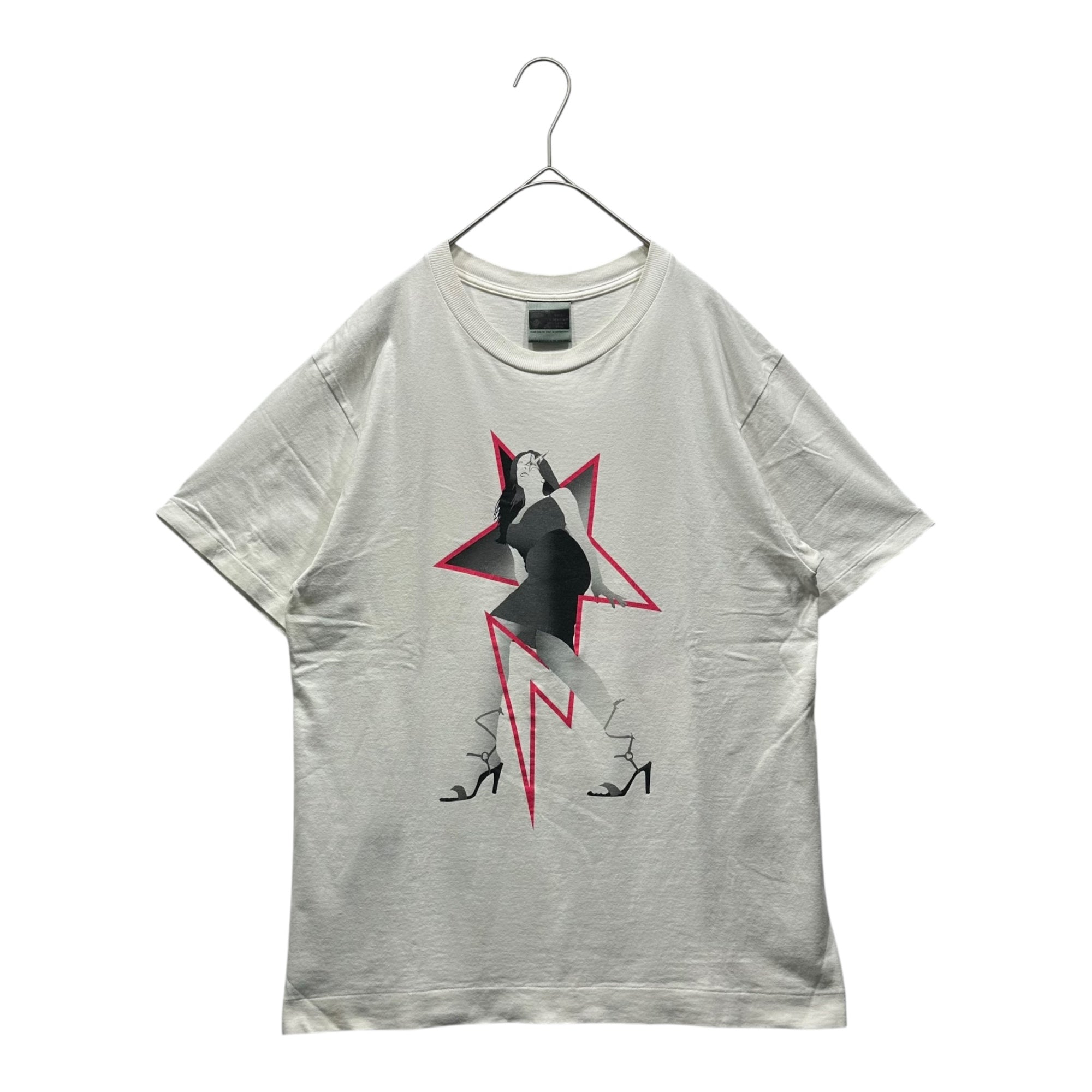 A BATHING APE(アベイシングエイプ) 90~00's STAR GIRL T-SHIRT スター ガール Tシャツ 90~00年代 M ホワイト×ブラック×ピンク