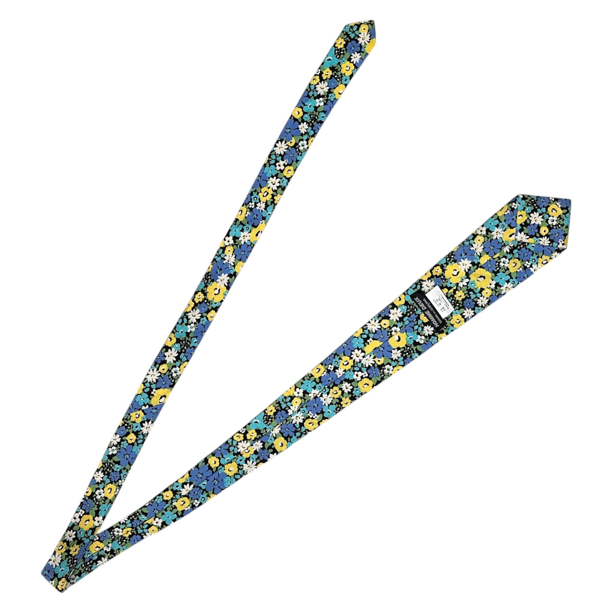 COMME des GARCONS HOMME DEUX(コムデギャルソンオムドゥ) Cotton floral tie コットン 小花柄 ネクタイ ブルー×イエロー