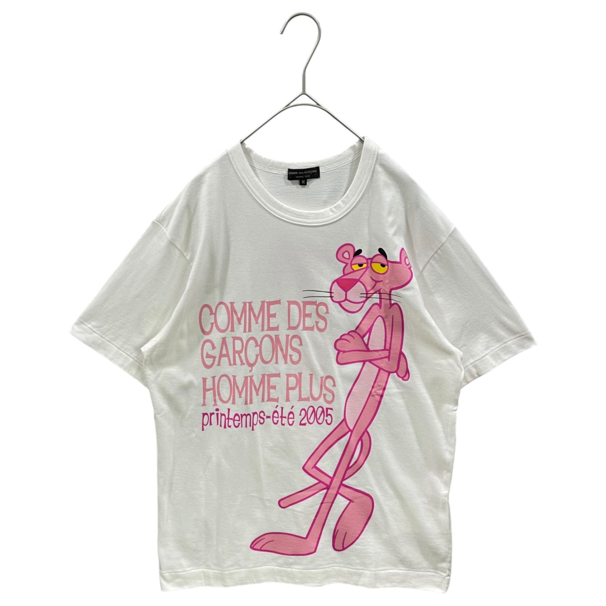 COMME des GARCONS HOMME PLUS(コムデギャルソンオムプリュス) 2005SS ”PINK PANTHER” T-Shirt ピンクパンサー Tシャツ PO-T037 M ホワイト×ピンク AD2004