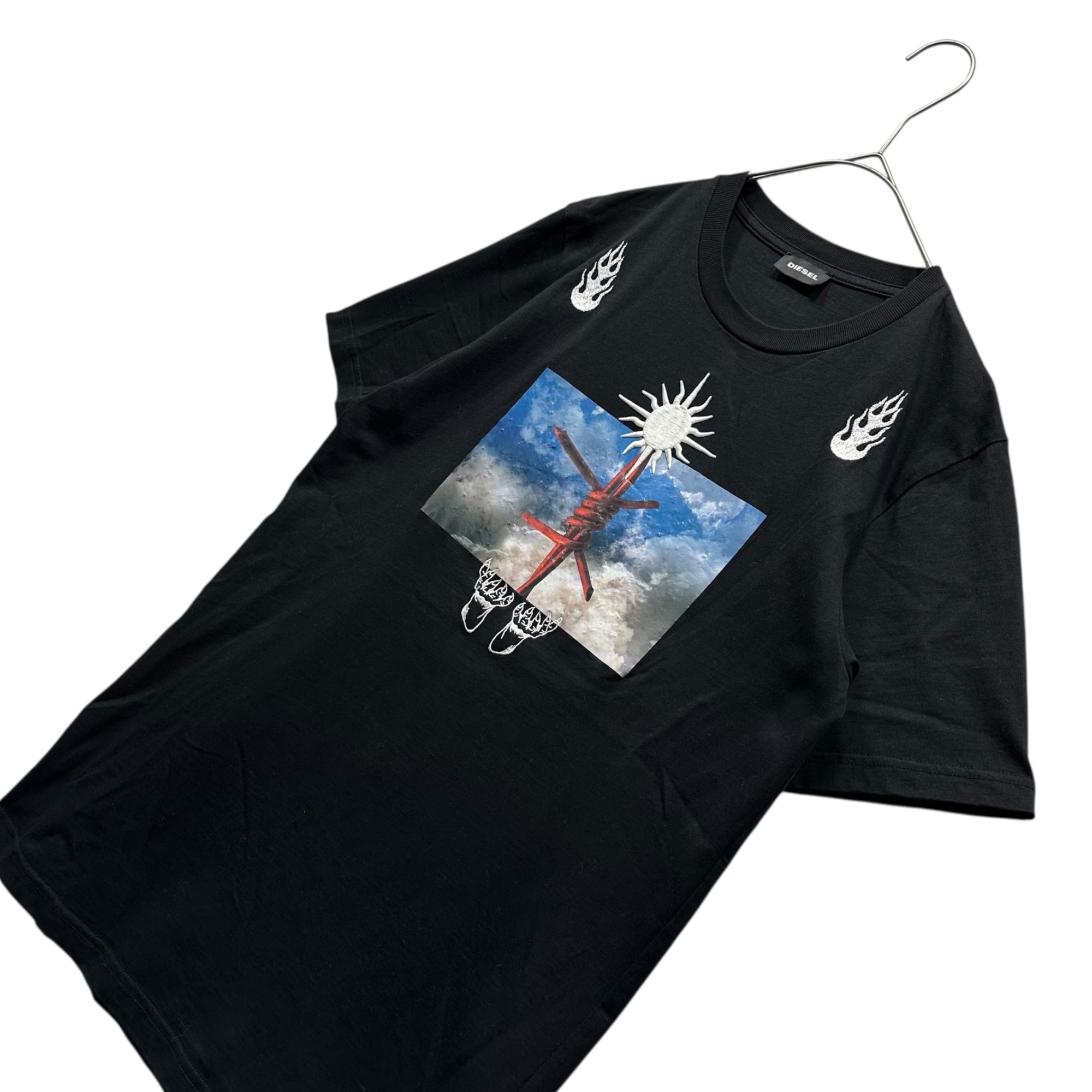 DIESEL(ディーゼル) Graphic Print Embroidered Short-Sleeve T-Shirt