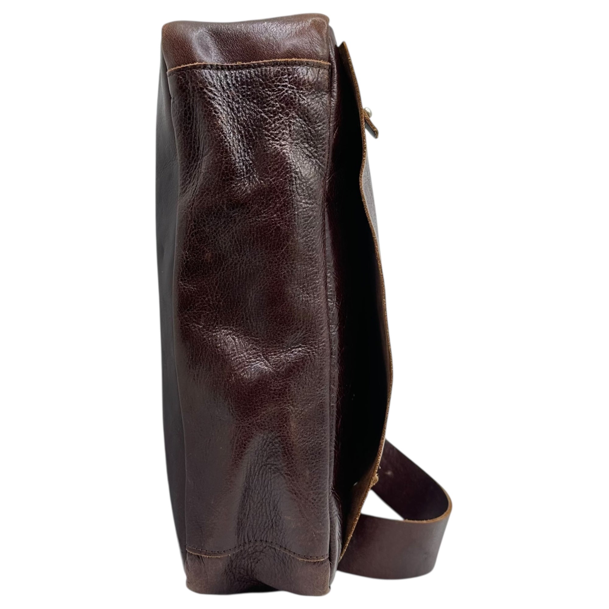 Y's(ワイズ) Leather Flap Waist Pouch レザー フラップ ウエスト ポーチ ブラウン