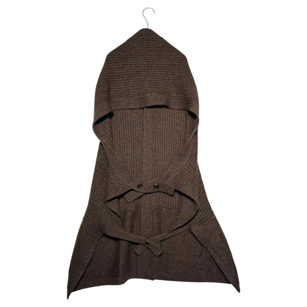 Y's(ワイズ) Old Long wool knit vest オールド ロング丈 ウール ニット ベスト YD-K22-156 2(M) ブラウン