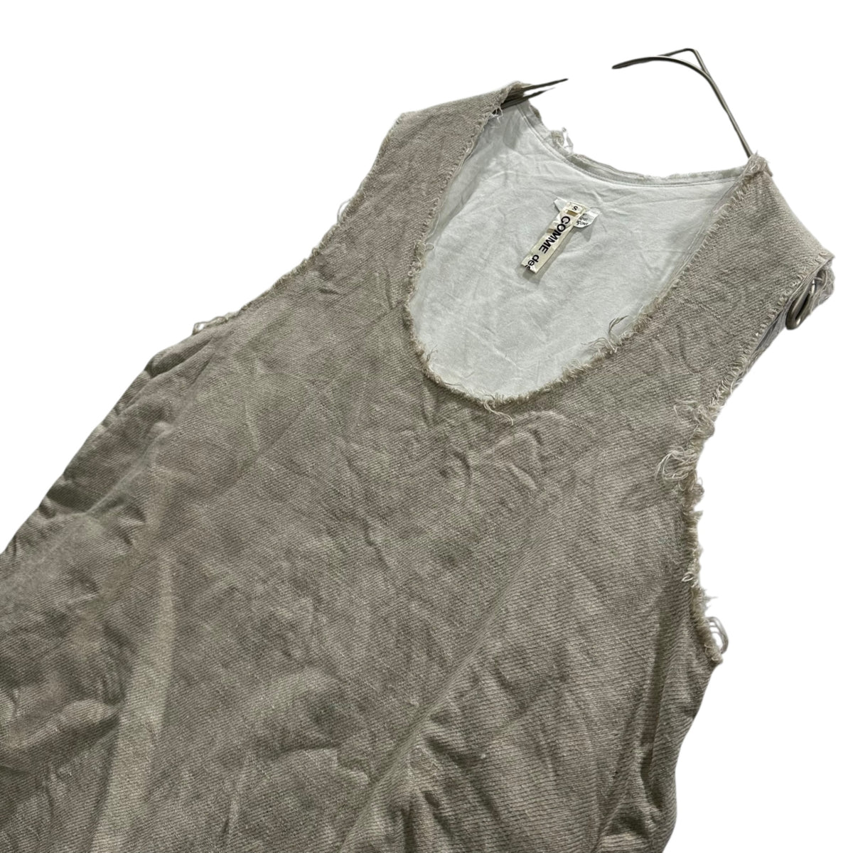 COMME des GARCONS(コムデギャルソン) 2026SS Side-zip linen vest サイドジップ リネン ベスト GQ-B016 S ベージュ AD2025