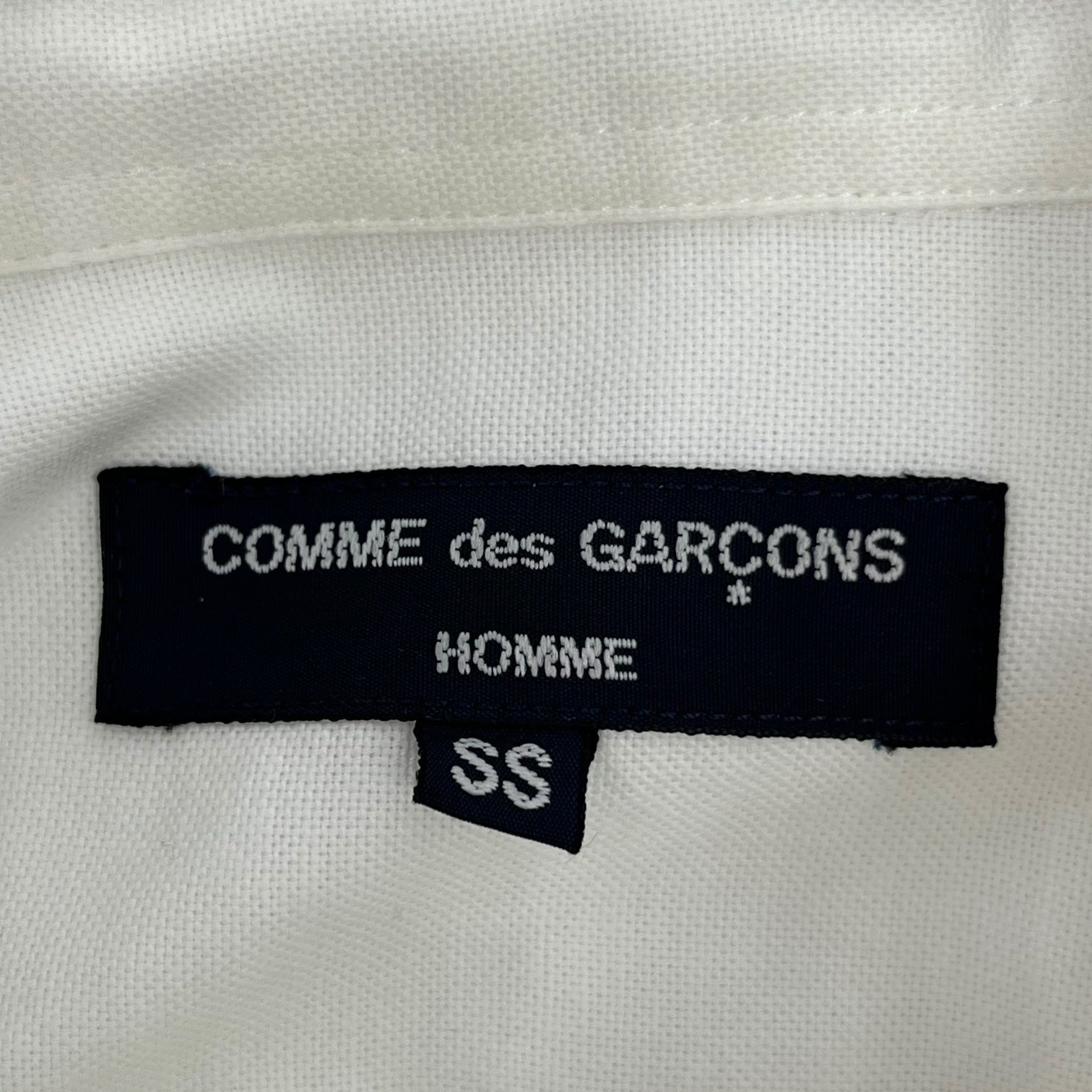 COMME des GARCONS HOMME(コムデギャルソンオム) oxford button down long sleeve shirt オックスフォード ボタンダウン 長袖 シャツ H刺繍 SS ホワイト