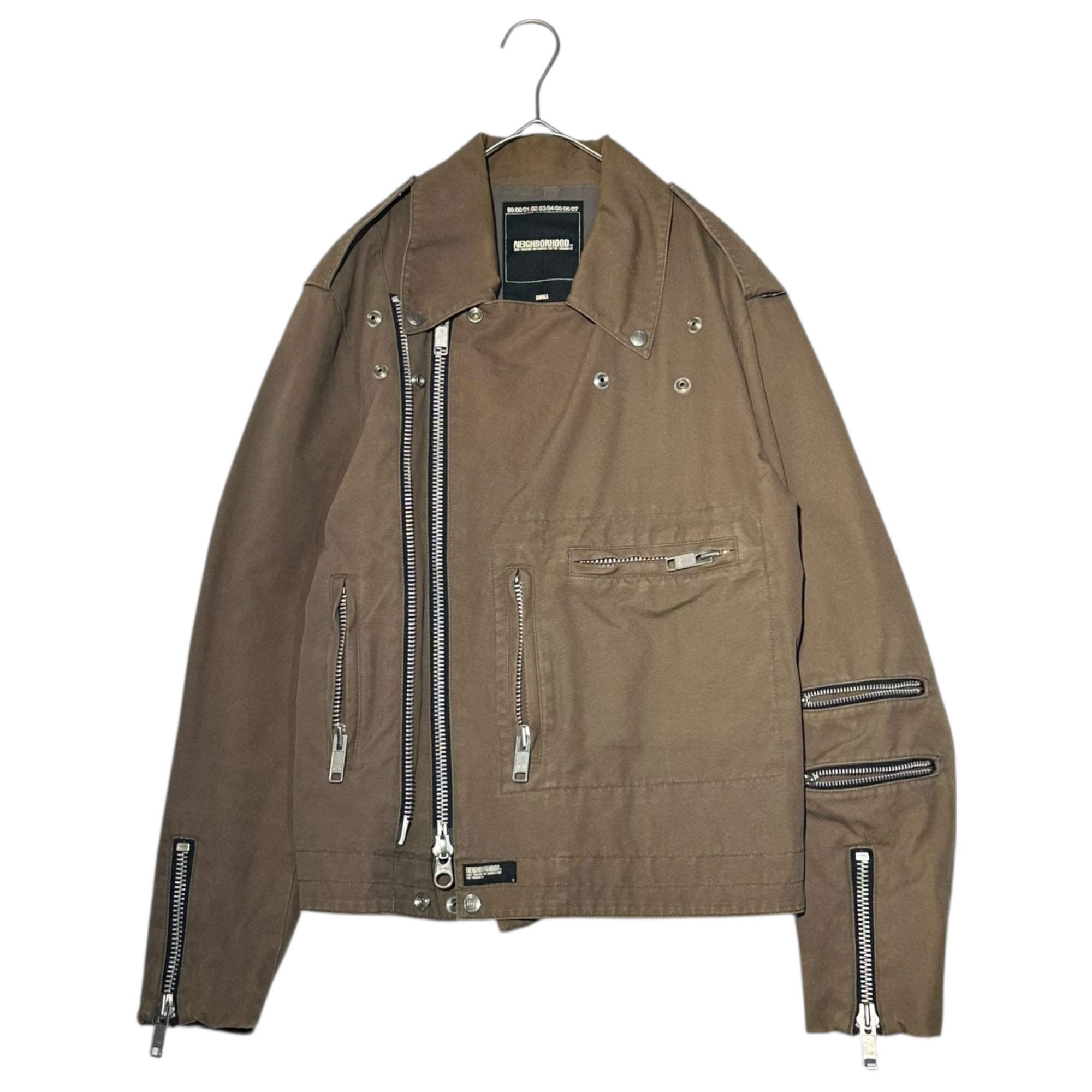 NEIGHBORHOOD(ネイバーフッド) 02SS Archive Cotton Rider Jacket アーカイブ コットン ライダース ジャケット S カーキ