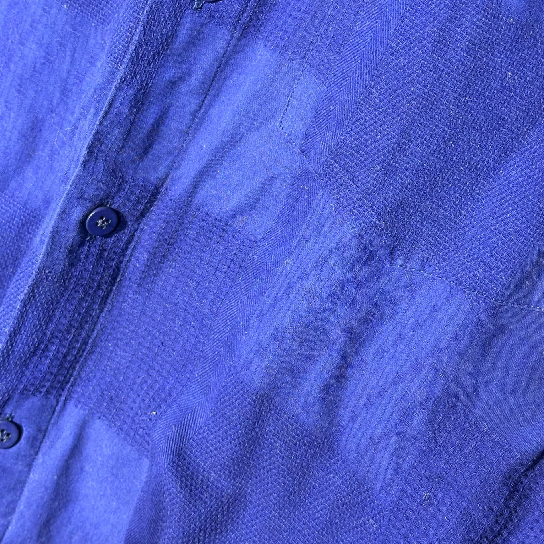 ISSEY MIYAKE MEN(イッセイミヤケメン) 13SS Panel Check L/S Cotton Shirt パネル チェック 長袖 コットン シャツ ME31FJ040 3(L程度) ブルー