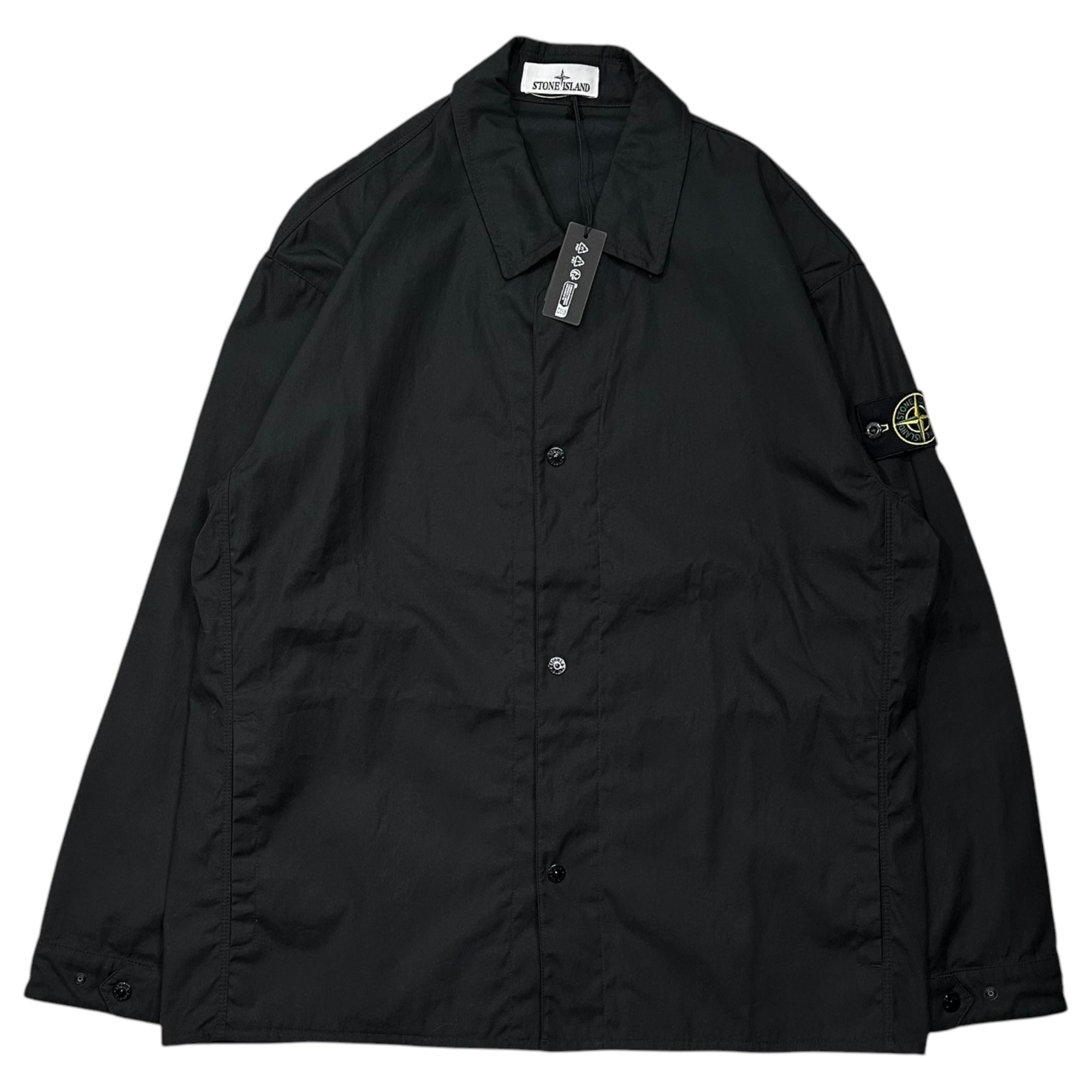 STONE ISLAND(ストーンアイランド) 2025S Comfort Fit Overshirt コンフォートフィット オーバーシャツ K1S151200013 S0011 XL ブラック ジャケット