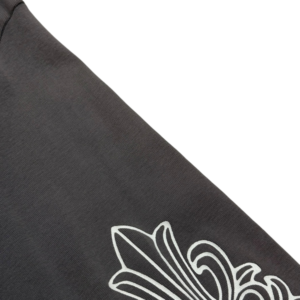CHROME HEARTS(クロムハーツ) Old Cemetery Cross Print Dagger Zip-Up Cut-and-Sewn オールド セメタリー クロス プリント ダガージップ アップ カットソー S グレー×ホワイト
