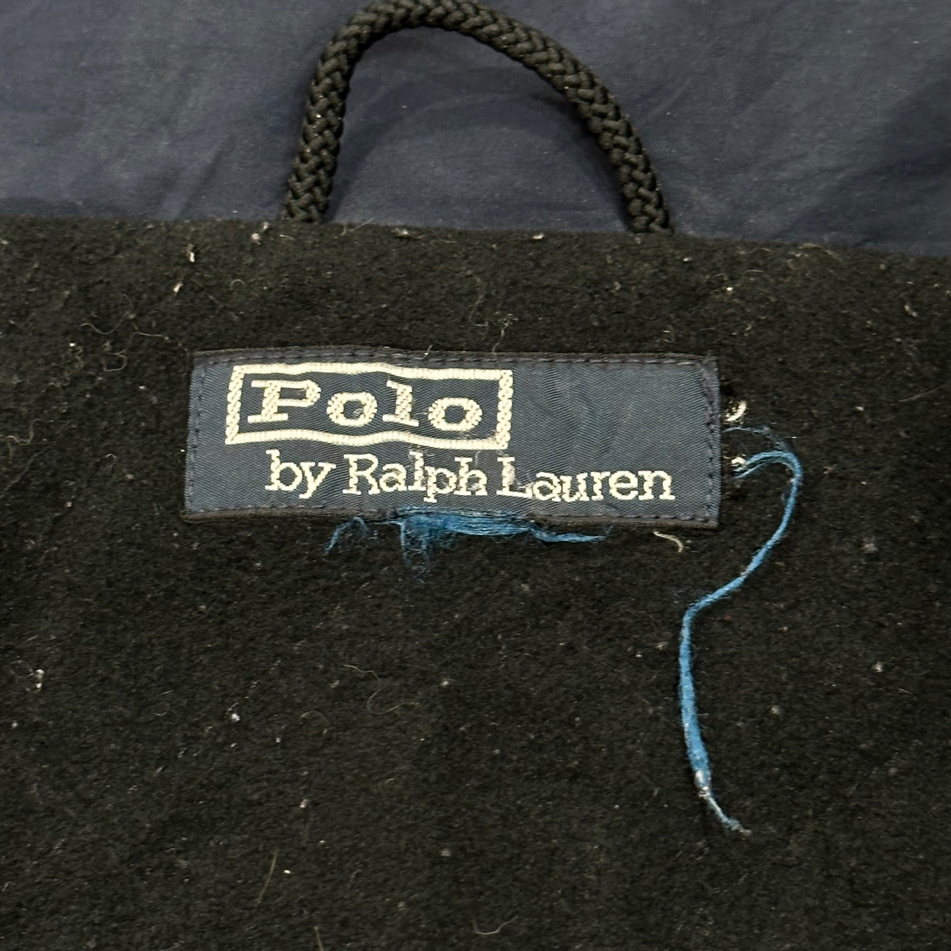 POLO RALPH LAUREN(ポロラルフローレン) Old Single-Breasted Fleece-Lined Jacket オールド シングル 裏フリース ジャケット ネイビー