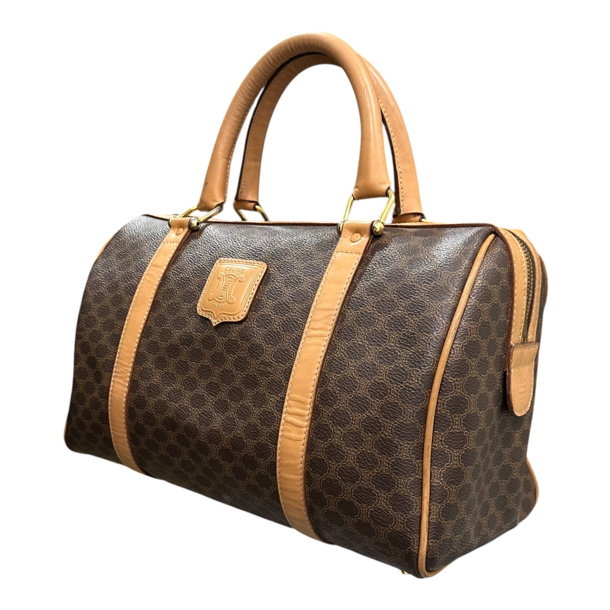 CELINE(セリーヌ) Macadam Pattern Mini Boston Bag マカダム柄 ミニ ボストン バッグ M13 ベージュ ヴィンテージ OLD
