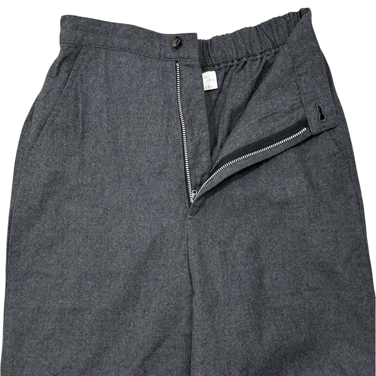 COMME des GARCONS(コムデギャルソン) 1980's Wool Easy Slacks ウール イージー スラックス パンツ P-050220 FREE グレー AD表記無 80年代前半製造品 アーカイブ