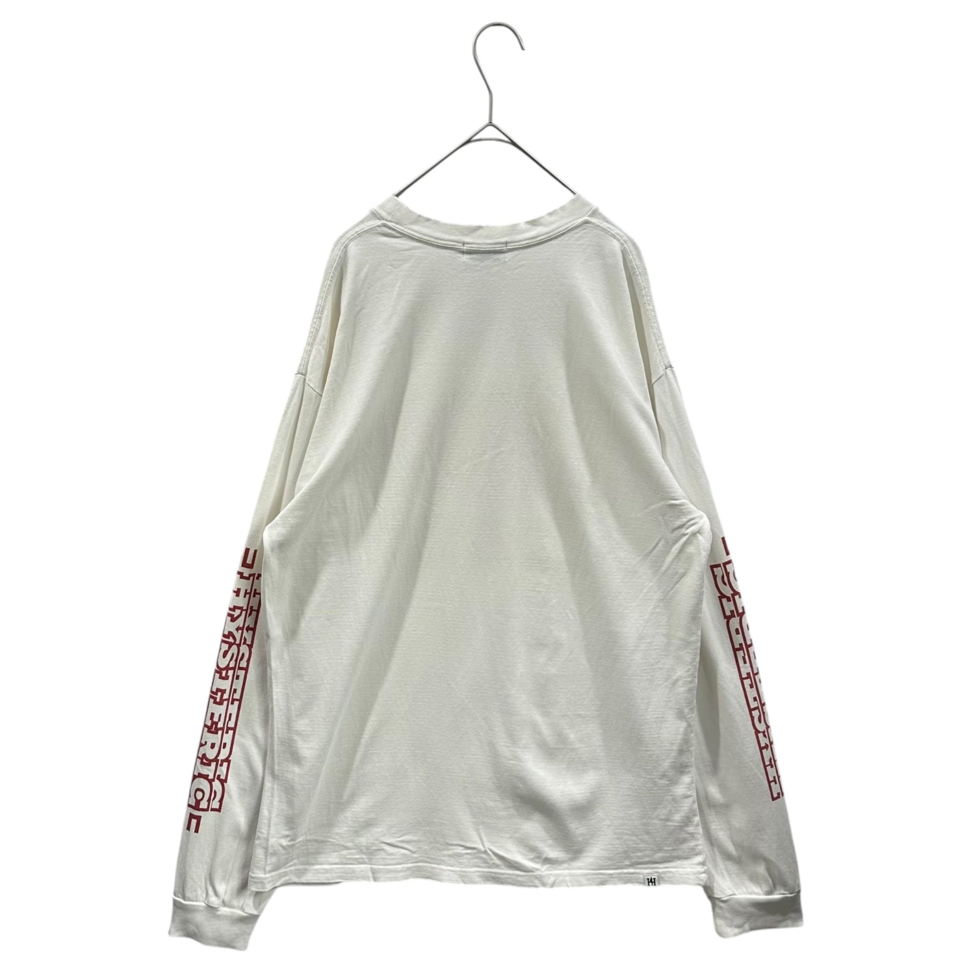 HYSTERIC GLAMOUR(ヒステリックグラマー) 18SS Fire Logo long tee ファイヤー ロゴ ロングTシャツ 02181CL01 M ホワイト×レッド 長袖