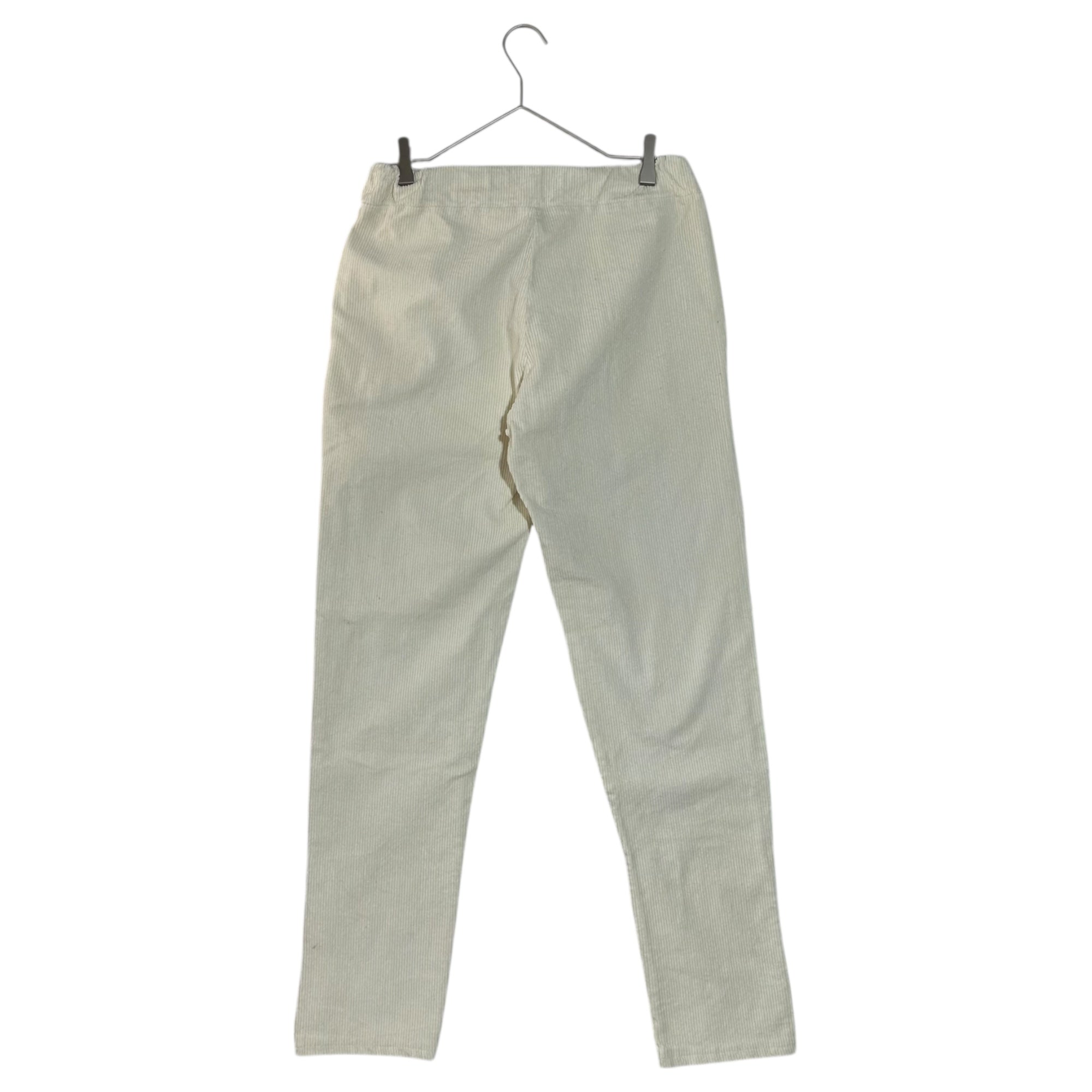 Euro vintage(ヨーロッパヴィンテージ) white corduroy relax pants ホワイトコーデュロイ素材のリラックスパンツ 表記無し(M程度) ホワイト