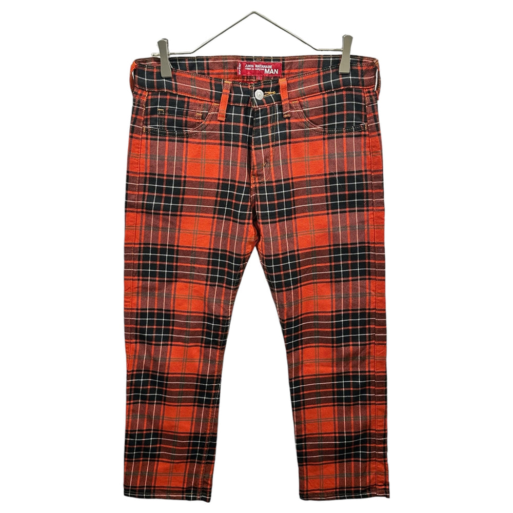 COMME des GARCONS JUNYA WATANABE MAN(コムデギャルソンジュンヤワタナベマン) 2002AW Levi's Collaboration Tartan-Check Wool Slim Pants リーバイス コラボ タータン チェック ウール スリム パンツ WG-P028 S レッド×ブラック AD2002 00s アーカイブ