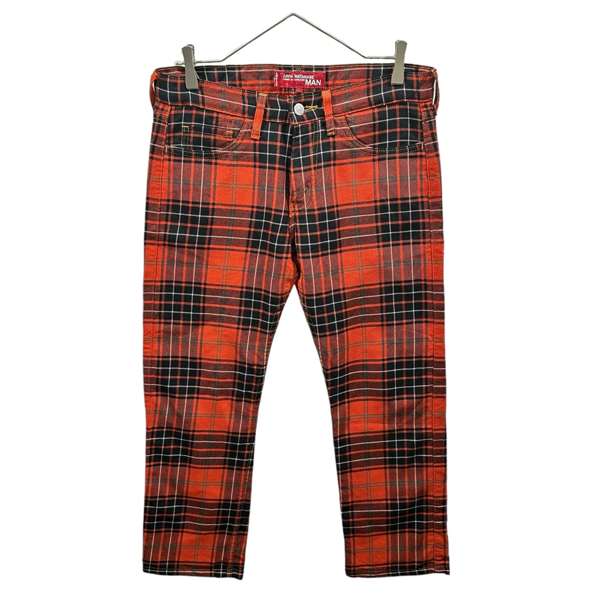 COMME des GARCONS JUNYA WATANABE MAN(コムデギャルソンジュンヤワタナベマン) 2002AW Levi's Collaboration Tartan-Check Wool Slim Pants リーバイス コラボ タータン チェック ウール スリム パンツ WG-P028 S レッド×ブラック AD2002 00s アーカイブ